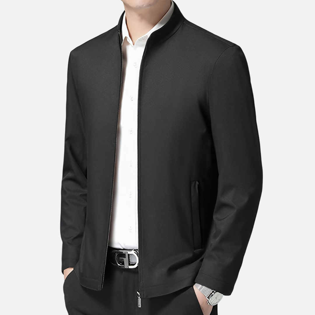 Atelier Rivelle | Veste Homme Mi-Saison Élégante Col Montant Poches