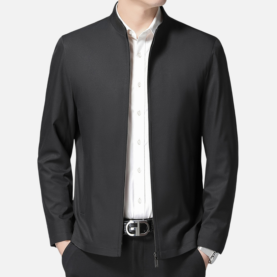 Atelier Rivelle | Veste Homme Mi-Saison Élégante Col Montant Poches