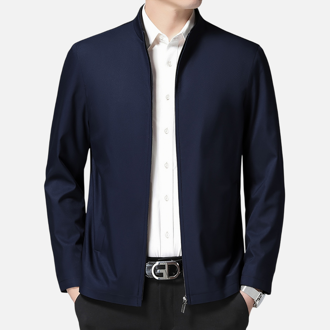 Atelier Rivelle | Veste Homme Mi-Saison Élégante Col Montant Poches