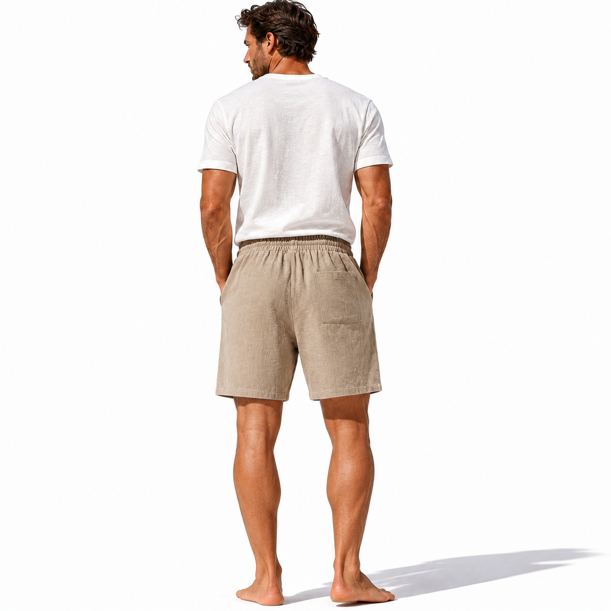 Atelier Rivelle | Short Lin Homme Été Ample Léger Cordon Plage Sport