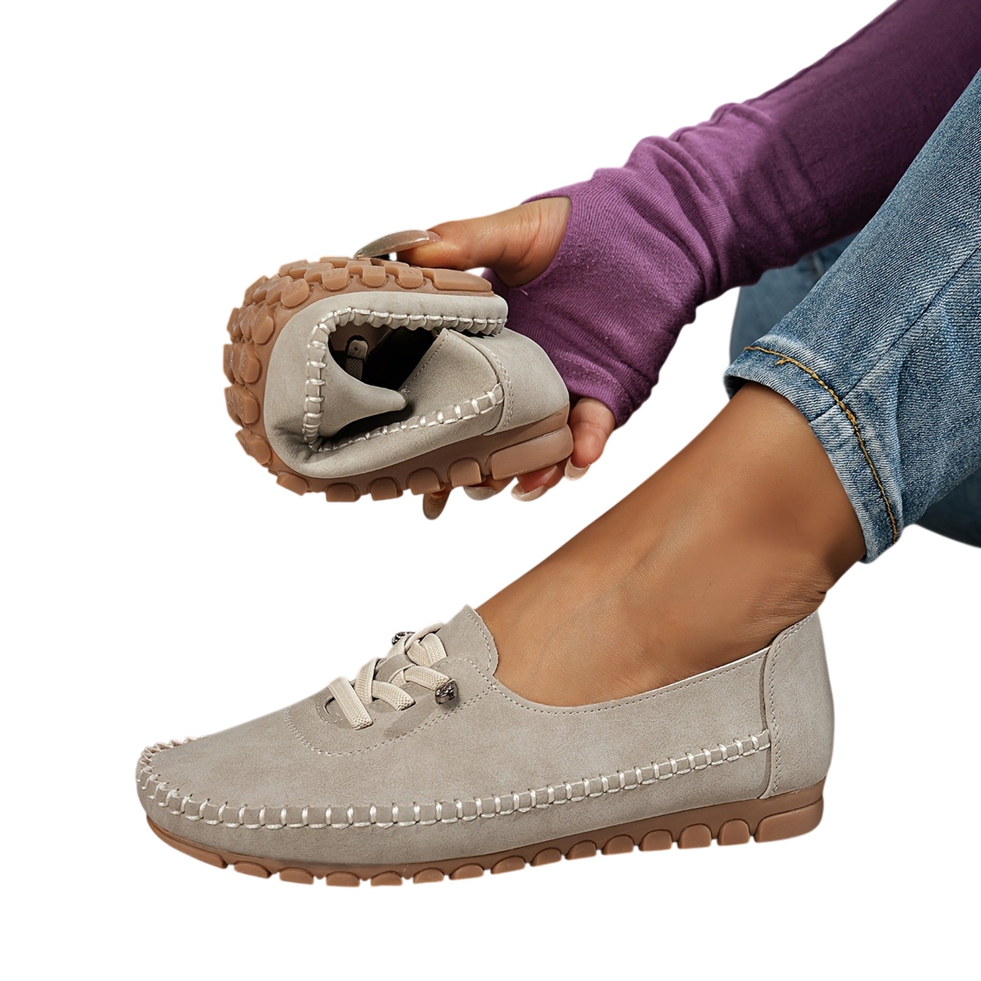 Atelier Rivelle | Baskets Basses Femme Grande Taille Souples Lacets Rétro Confort