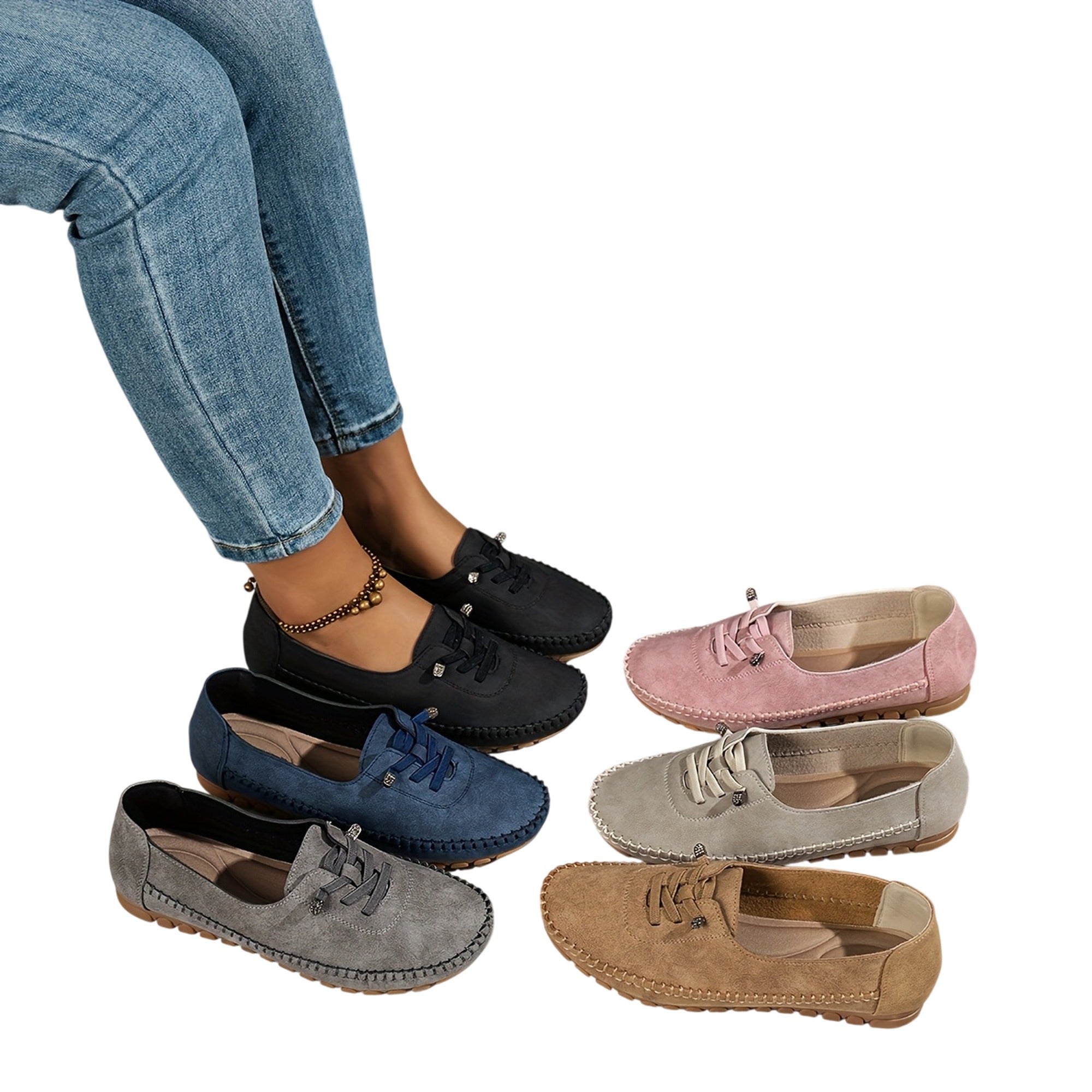Atelier Rivelle | Baskets Basses Femme Grande Taille Souples Lacets Rétro Confort
