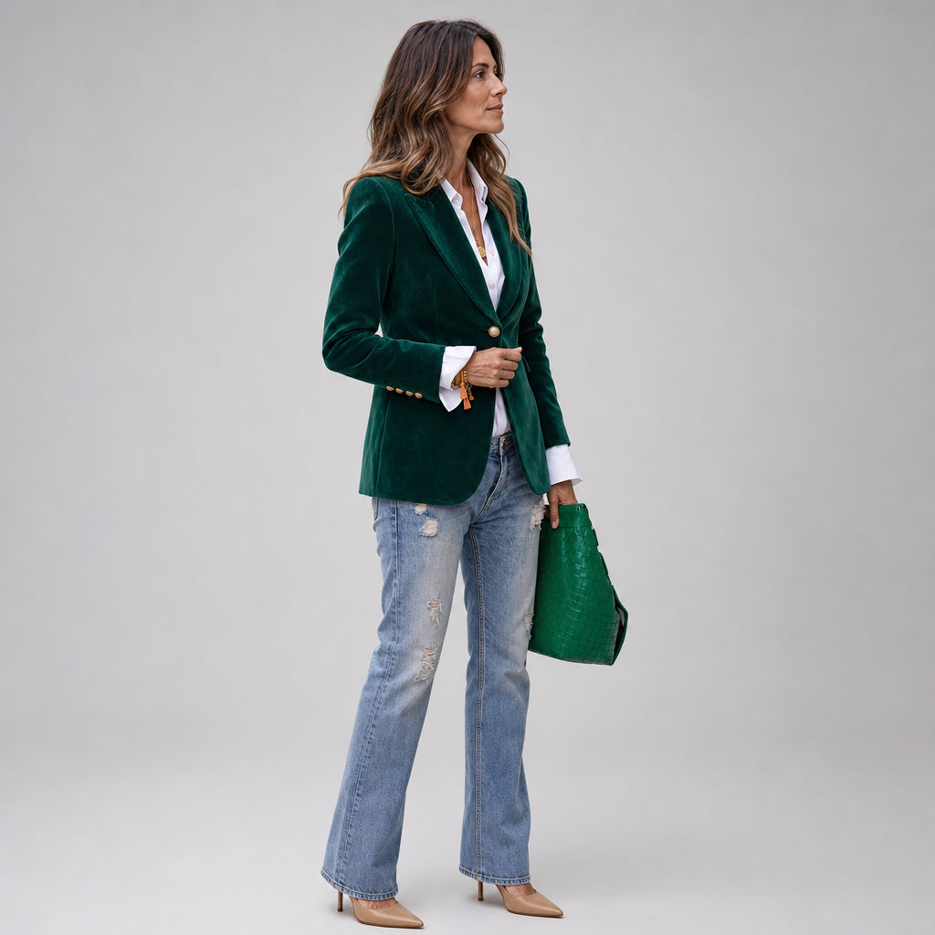 Atelier Rivelle | Blazer Femme Col Tailleur Élégant Automne Chic Bureau