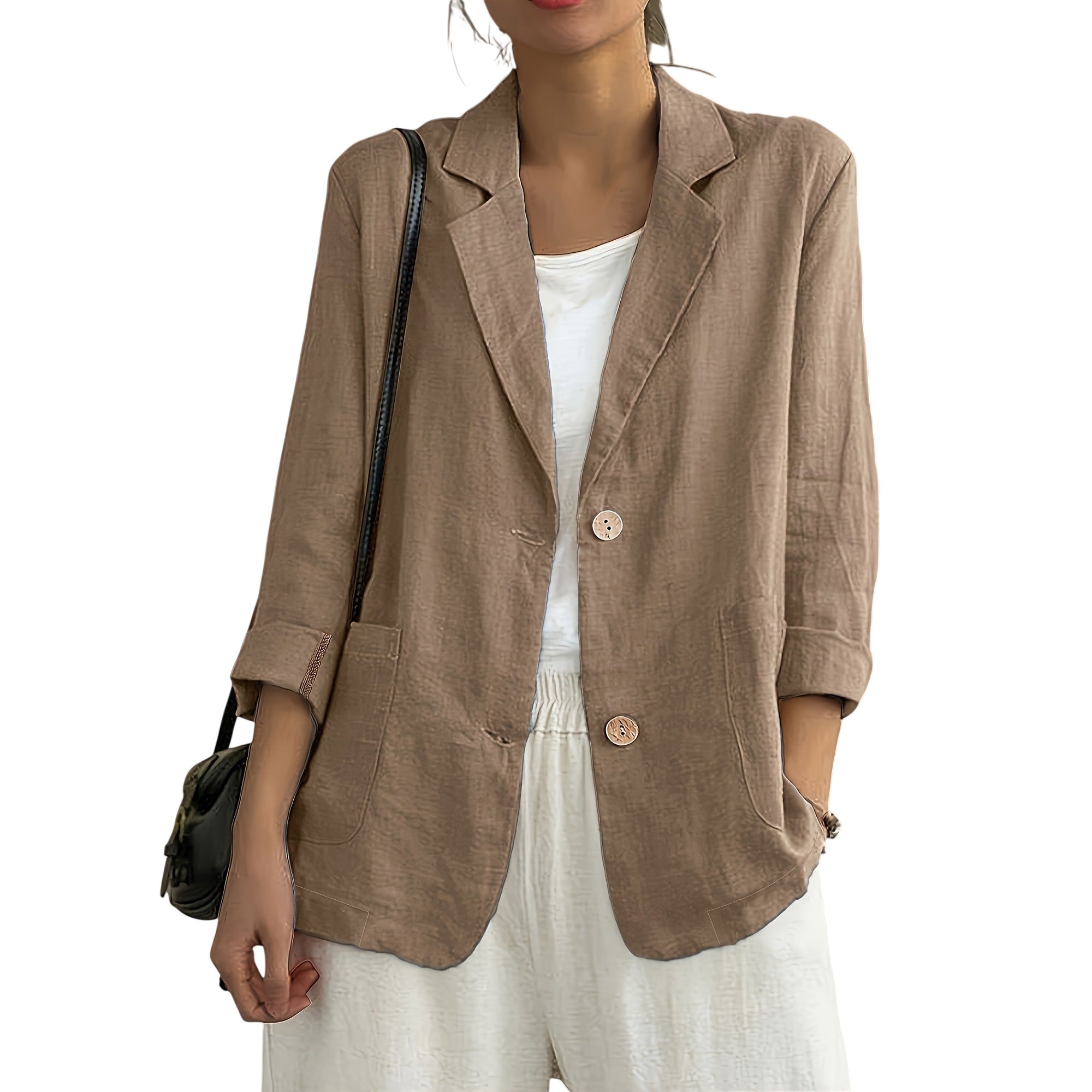 Atelier Rivelle | Blazer Femme Printemps Été Décontracté Léger Poches
