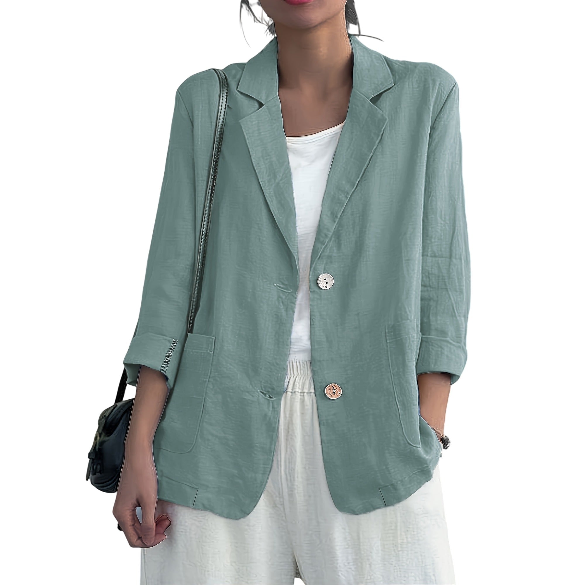 Atelier Rivelle | Blazer Femme Printemps Été Décontracté Léger Poches