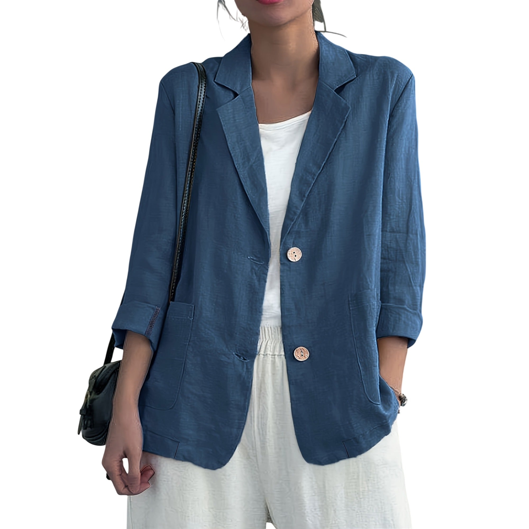 Atelier Rivelle | Blazer Femme Printemps Été Décontracté Léger Poches