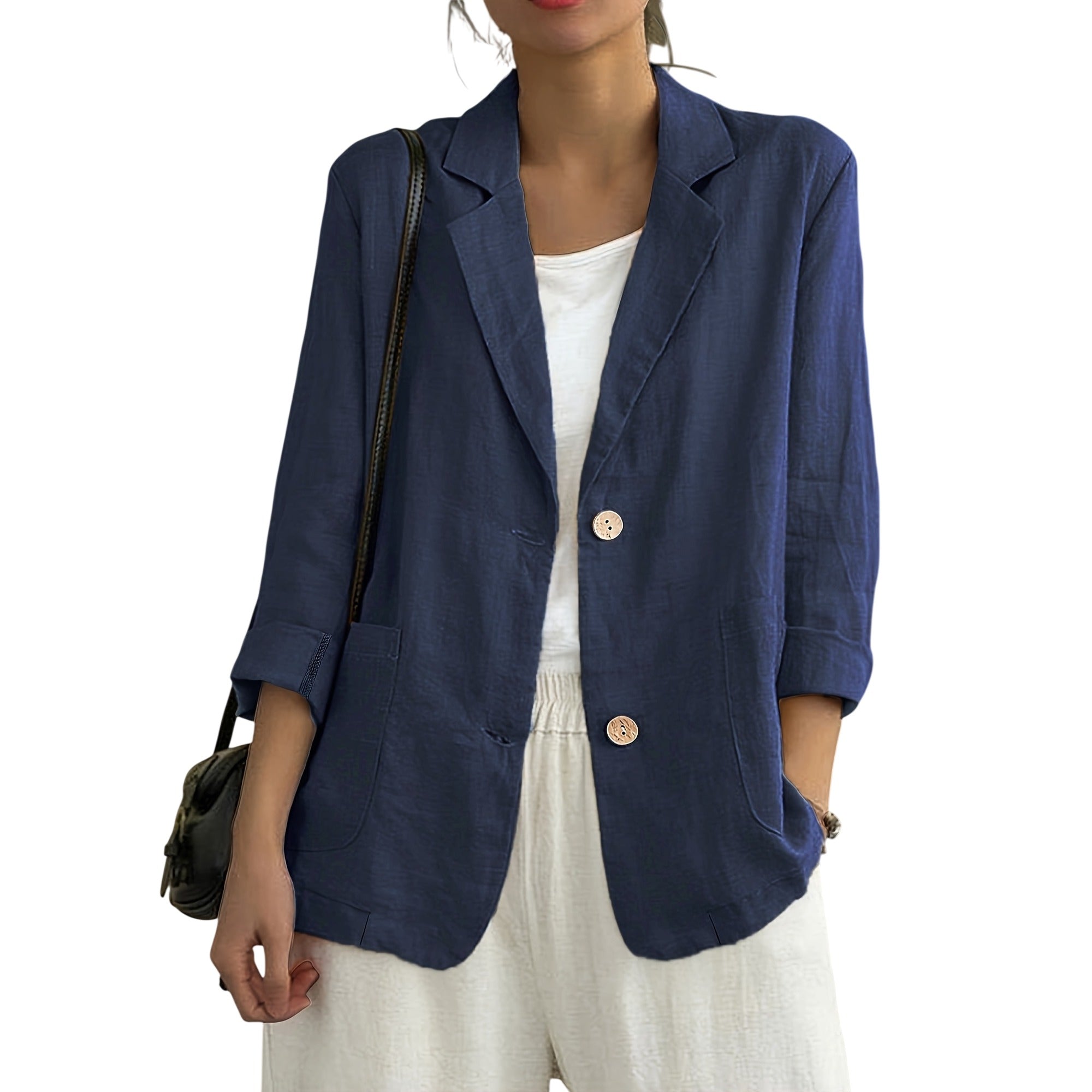 Atelier Rivelle | Blazer Femme Printemps Été Décontracté Léger Poches