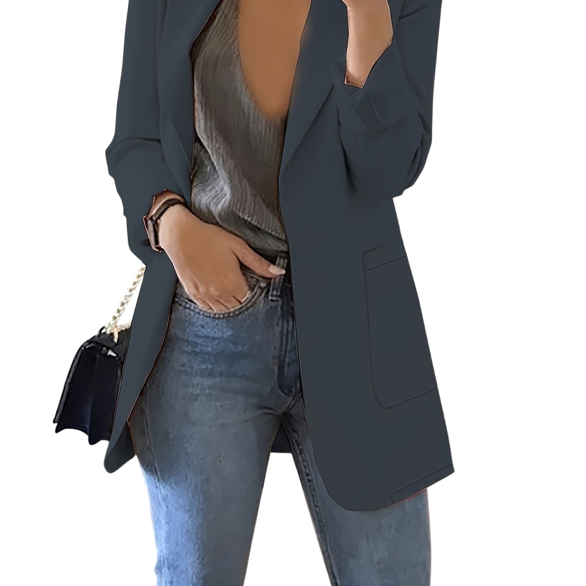 Atelier Rivelle | Blazer Femme Structuré Élégant Bureau Doublé Chic
