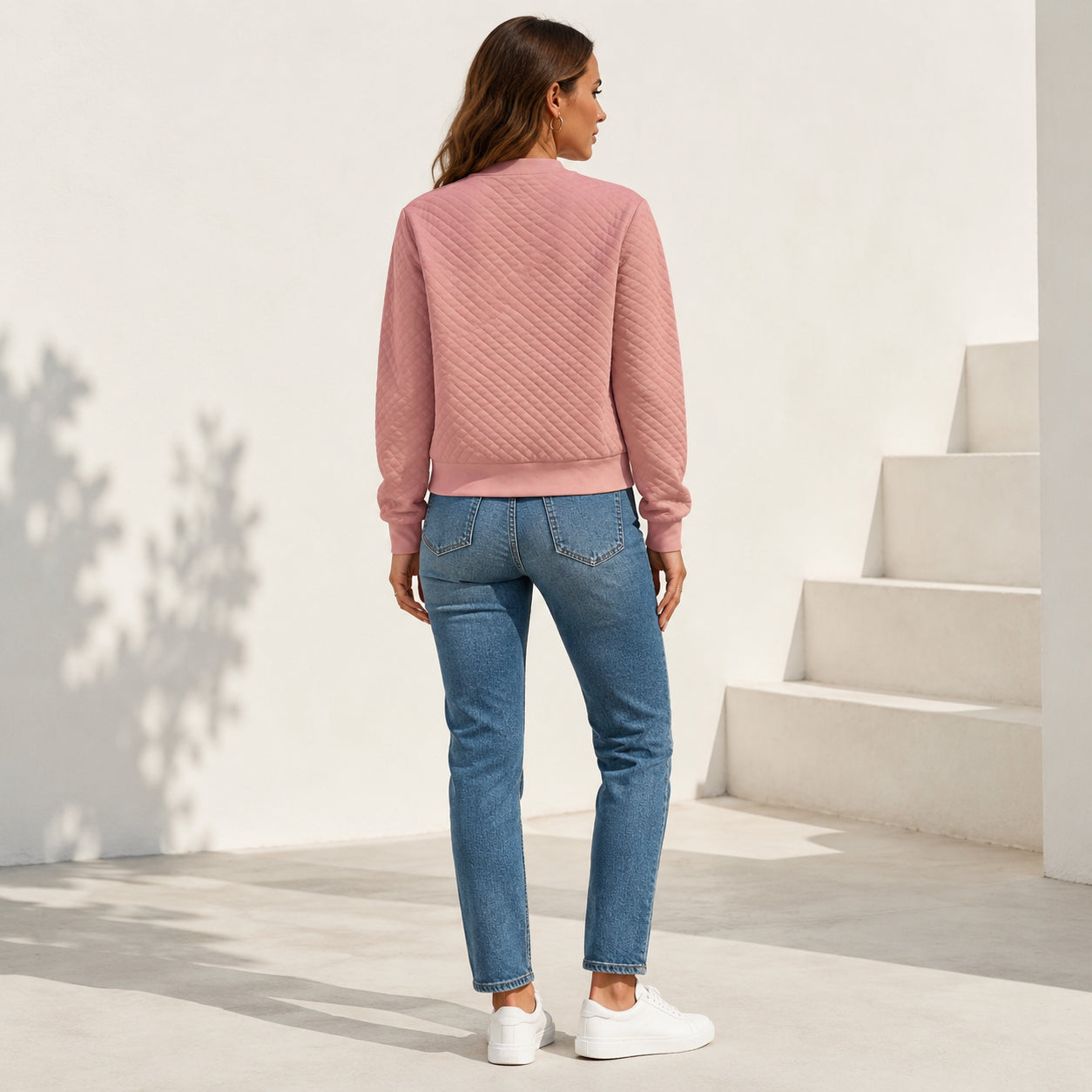 Atelier Rivelle | Cardigan Femme Maille Losange Zip Printemps Automne Chic