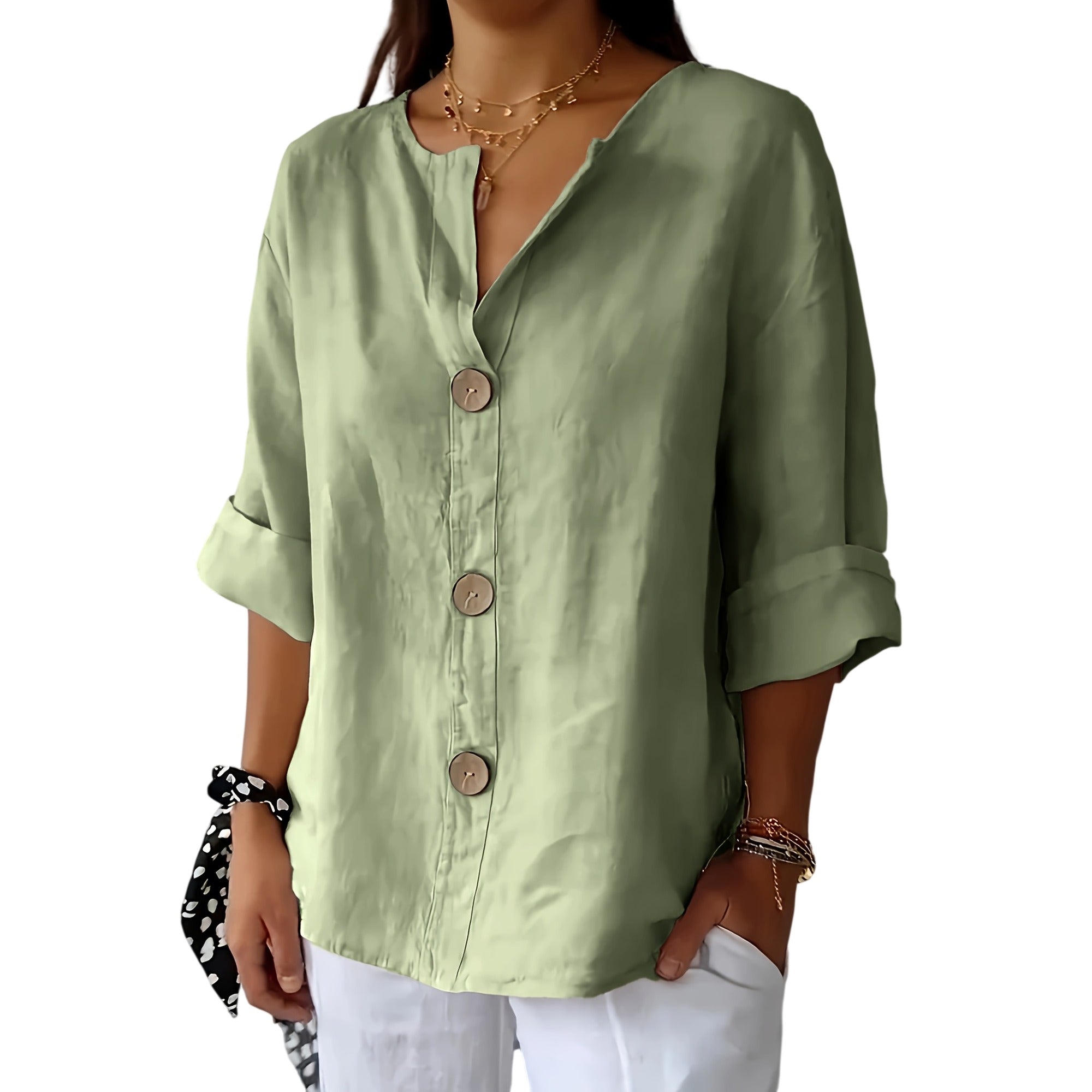 Atelier Rivelle | Chemise Femme Ample Décontractée Boutons Légère Été