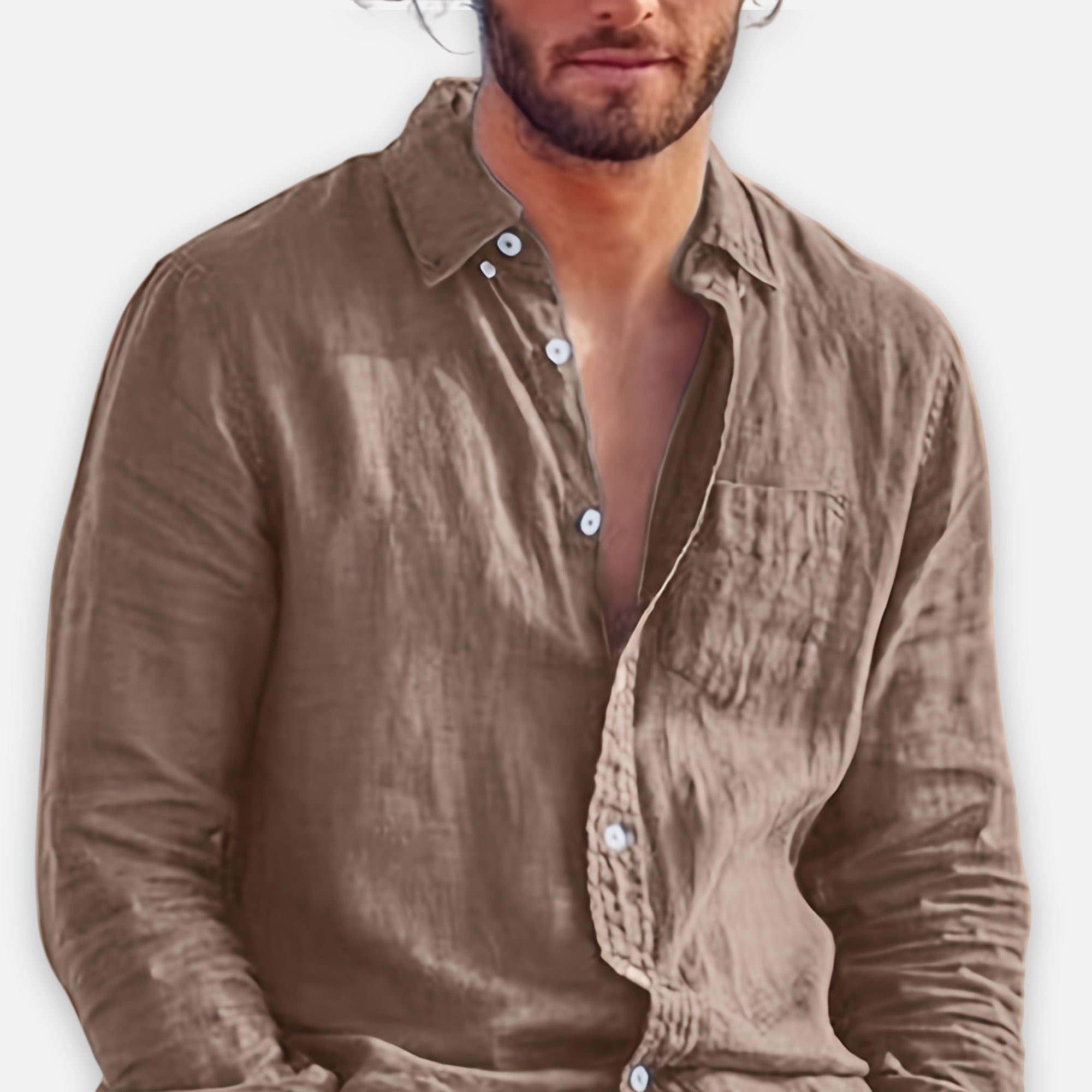 Atelier Rivelle | Chemise Homme Printemps Classique Décontractée Col Revers