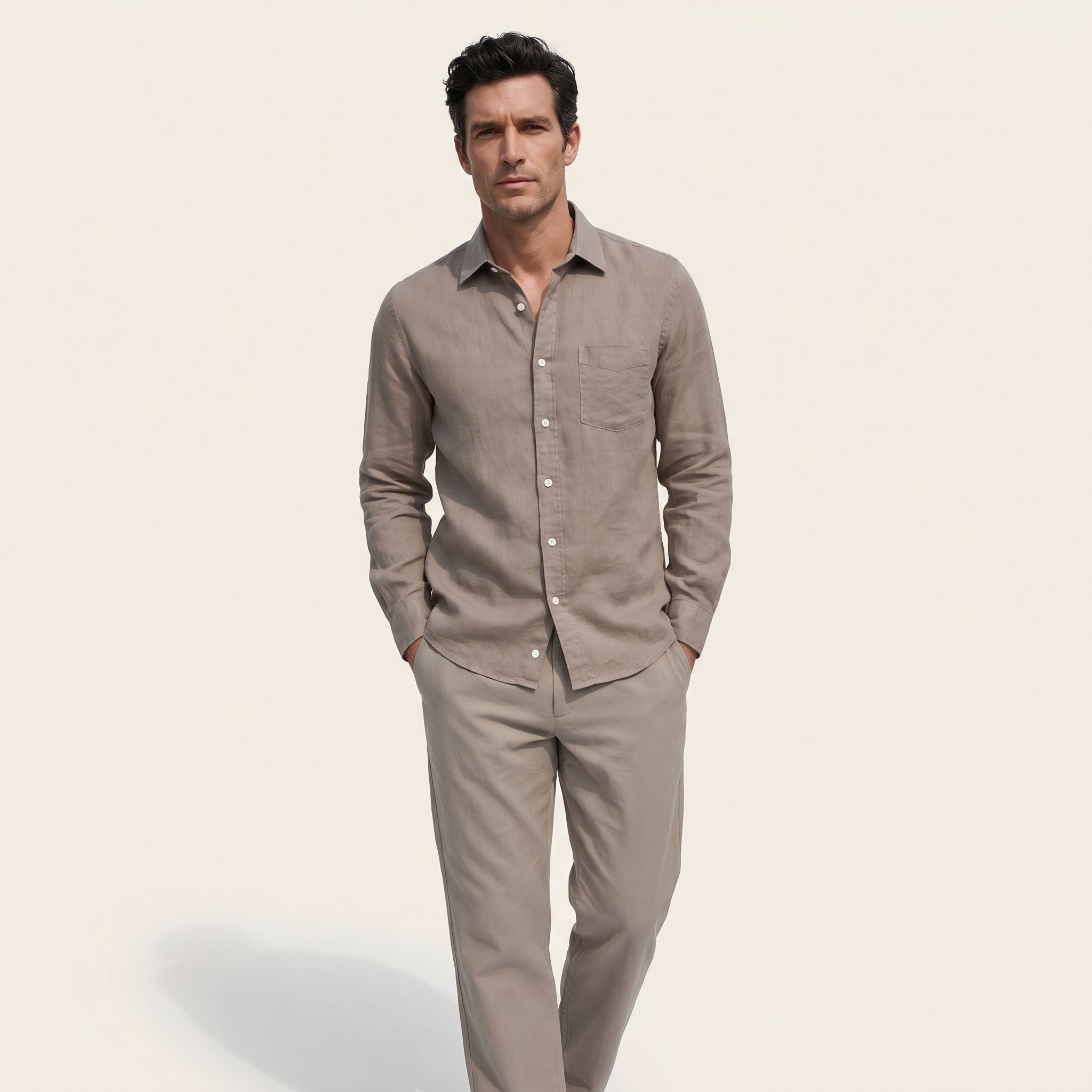 Atelier Rivelle | Chemise Homme Printemps Classique Décontractée Col Revers