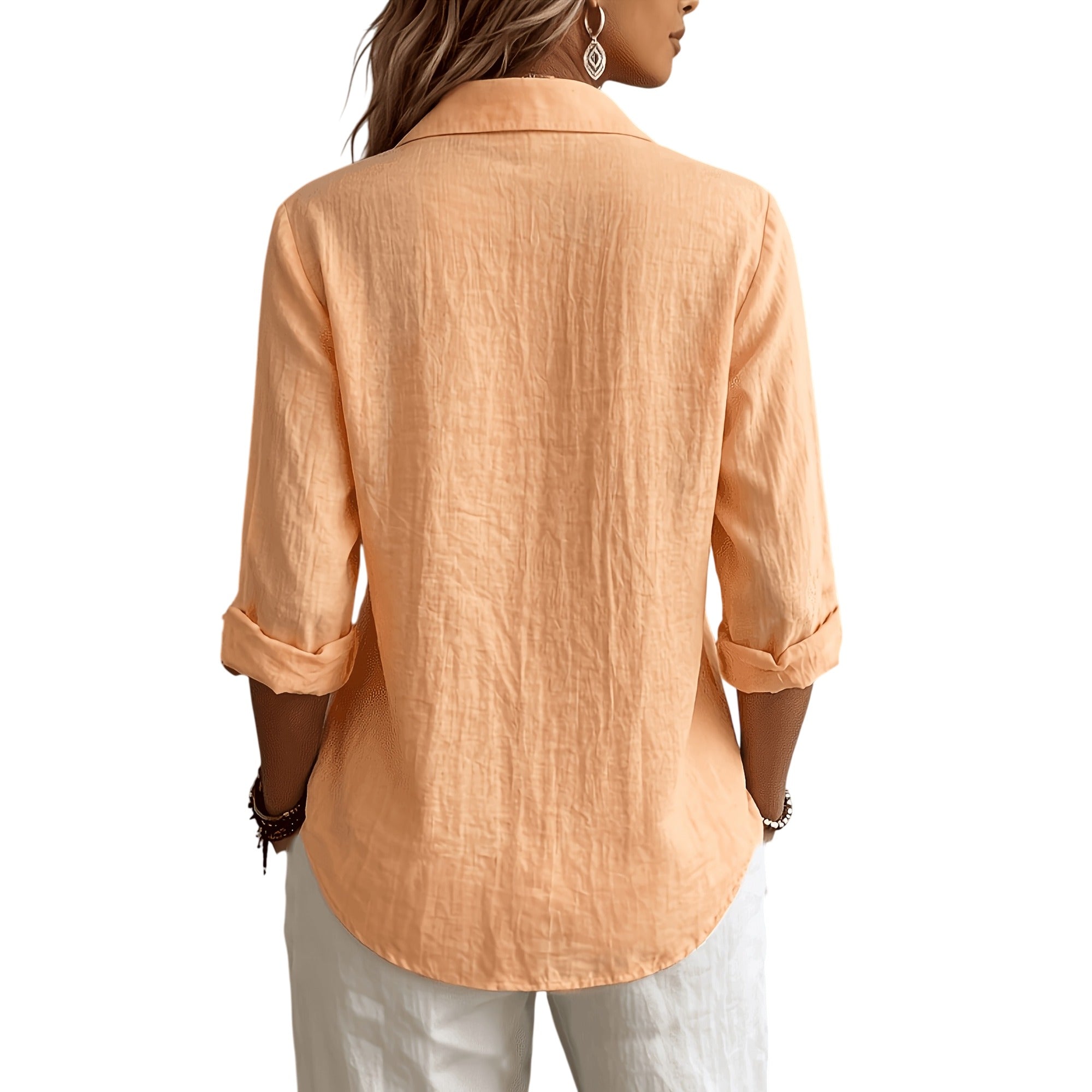 Atelier Rivelle | Chemise Lin Femme Été Col V Ample Bohème Légère