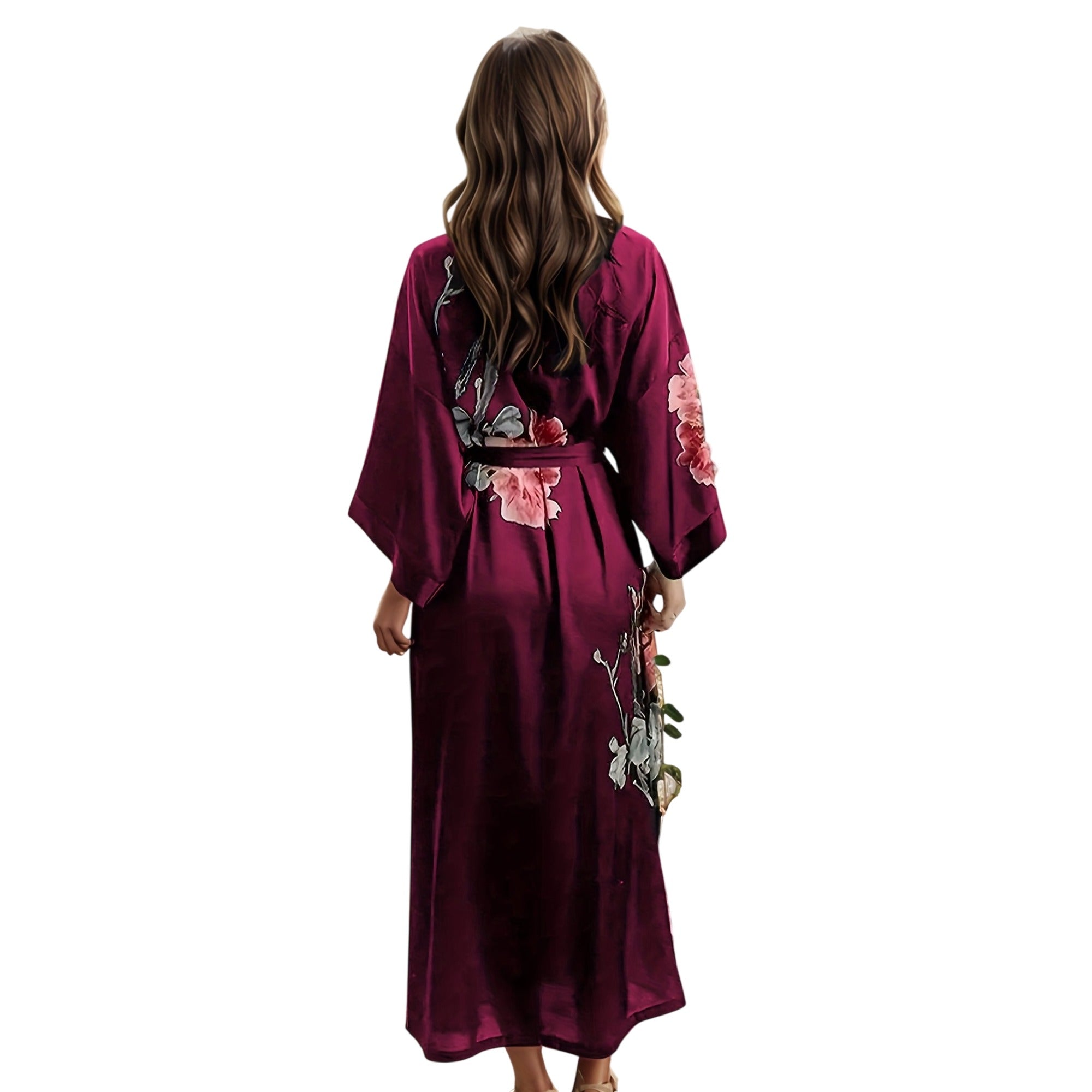 Atelier Rivelle | Chemise de Nuit Satin Femme Grande Taille Floral Ample Élégante