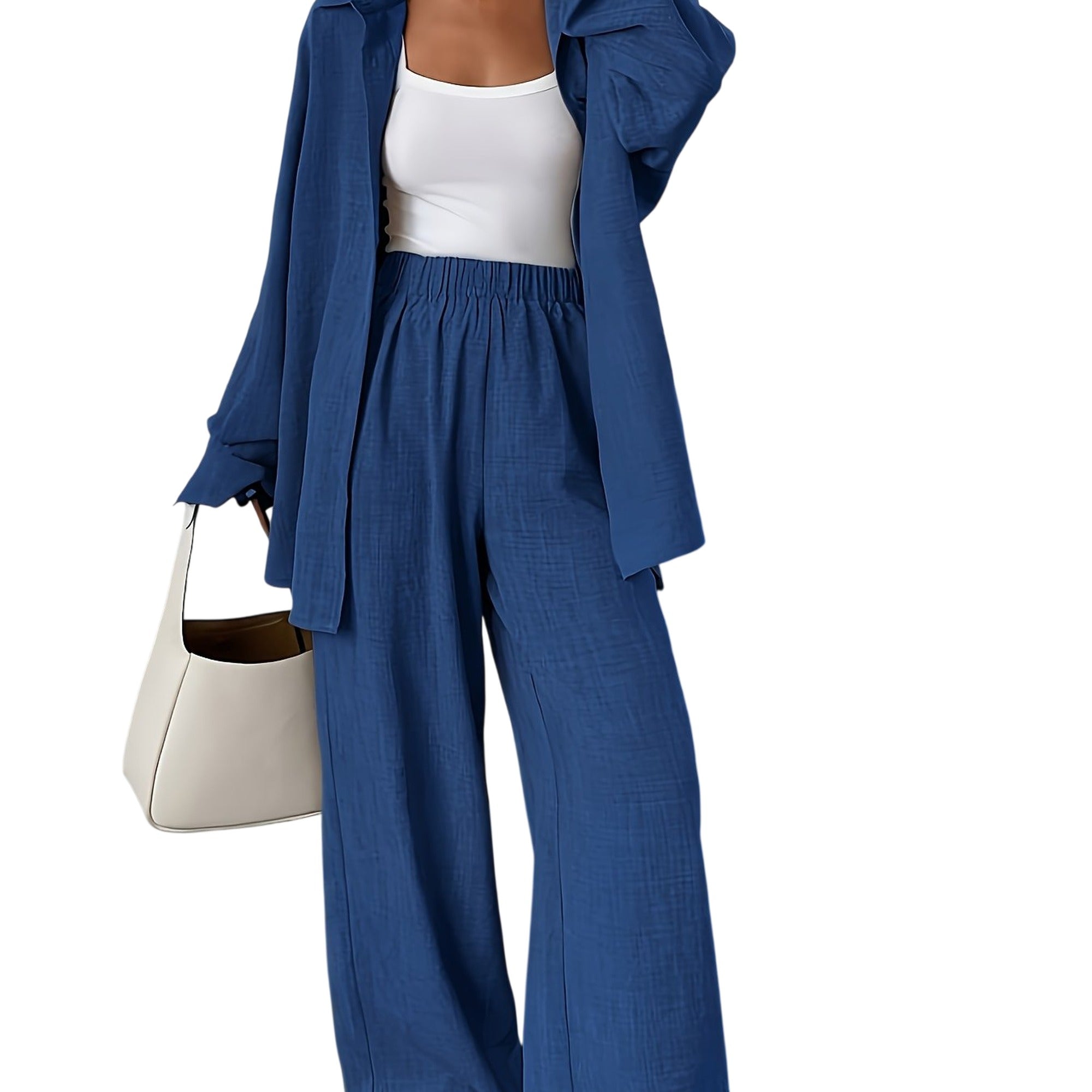 Atelier Rivelle | Ensemble Chemise Pantalon Femme Été Élégant Fluide Lin