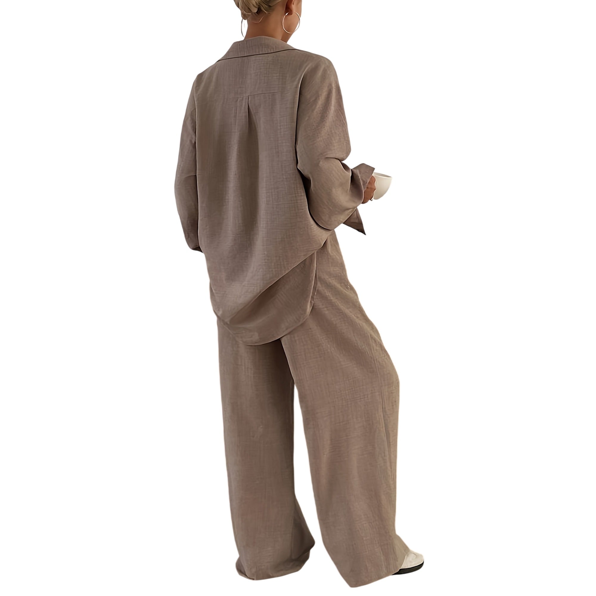 Atelier Rivelle | Ensemble Chemise Pantalon Femme Été Élégant Fluide Lin