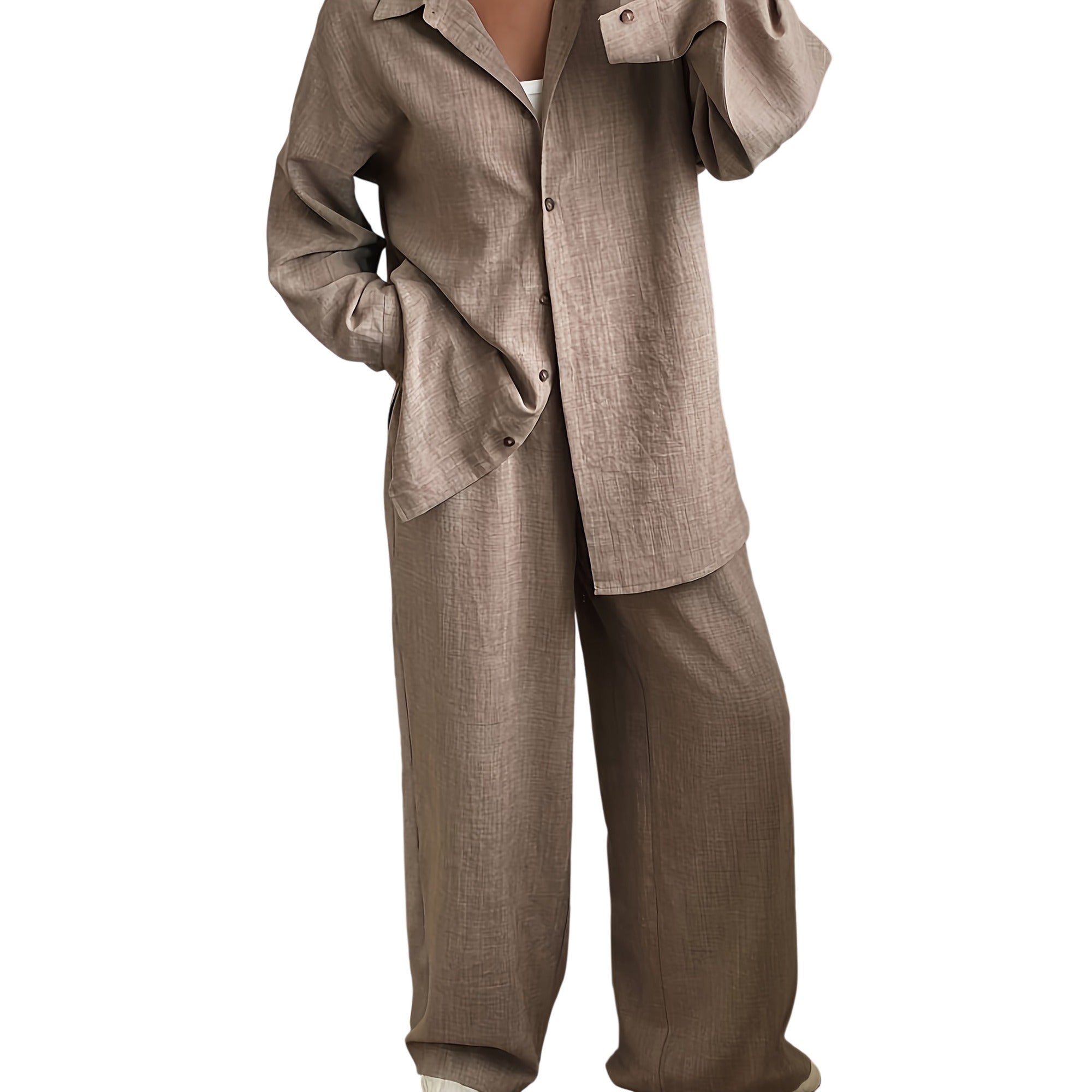 Atelier Rivelle | Ensemble Chemise Pantalon Femme Été Élégant Fluide Lin
