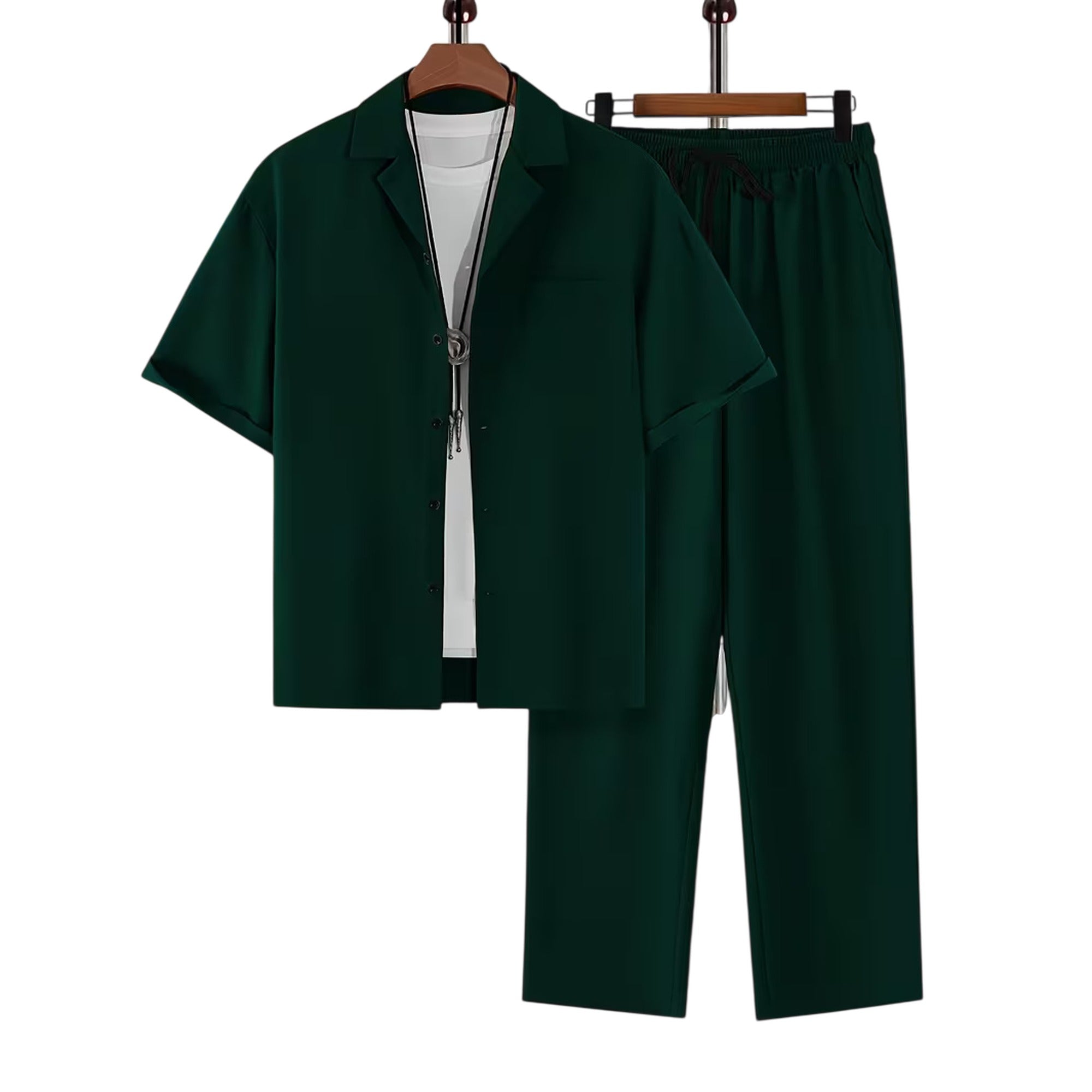 Atelier Rivelle | Ensemble Chemise Pantalon Homme Été Ample Léger Décontracté