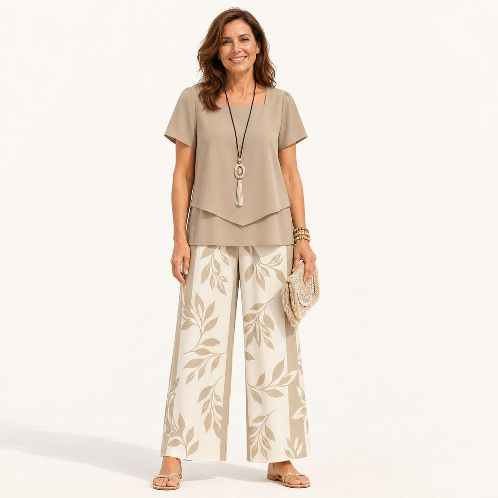 Atelier Rivelle | Ensemble Deux Pièces Femme Été Imprimé Floral Fluide Vacances