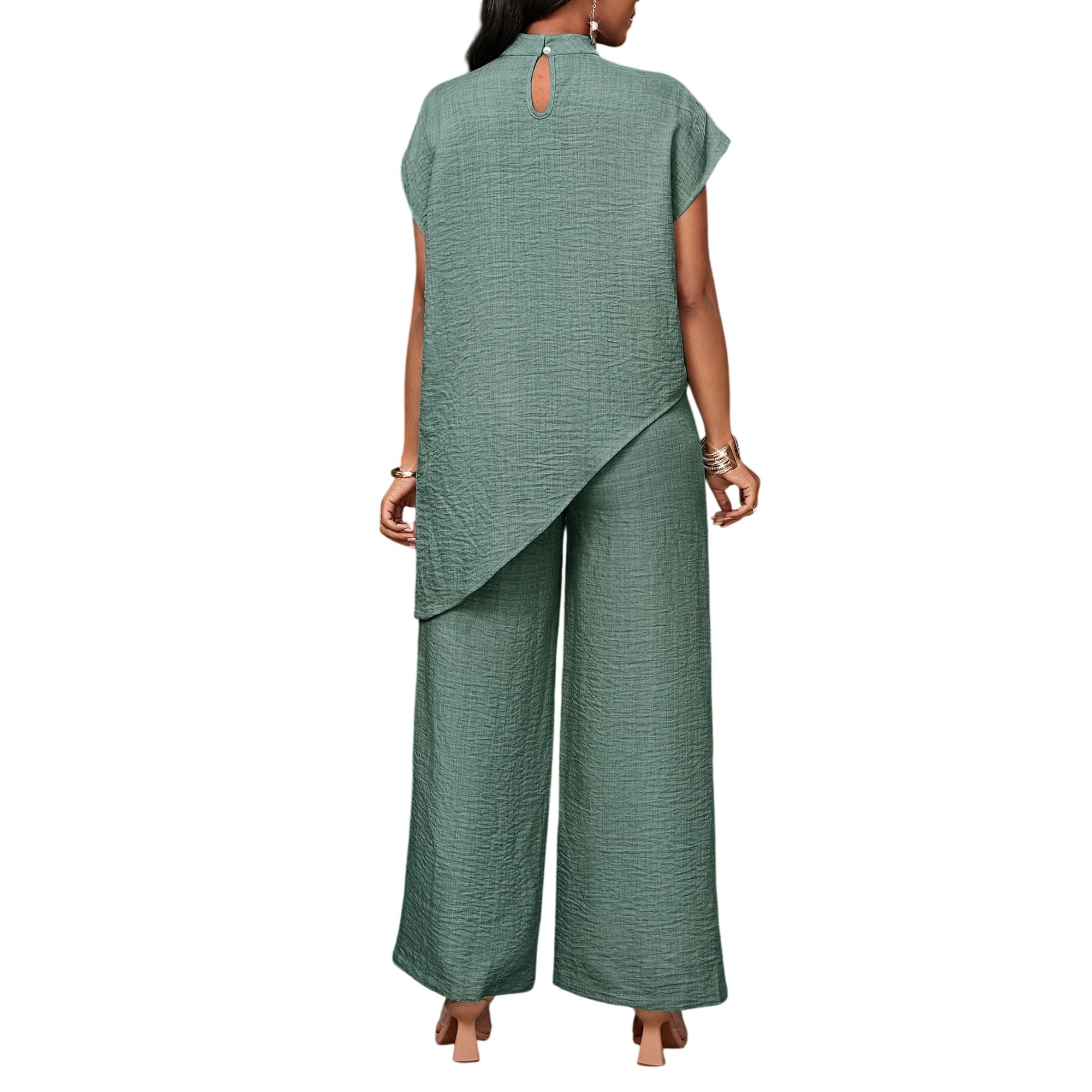 Atelier Rivelle | Ensemble Femme Automne Fluide Ourlet Asymétrique Décontracté