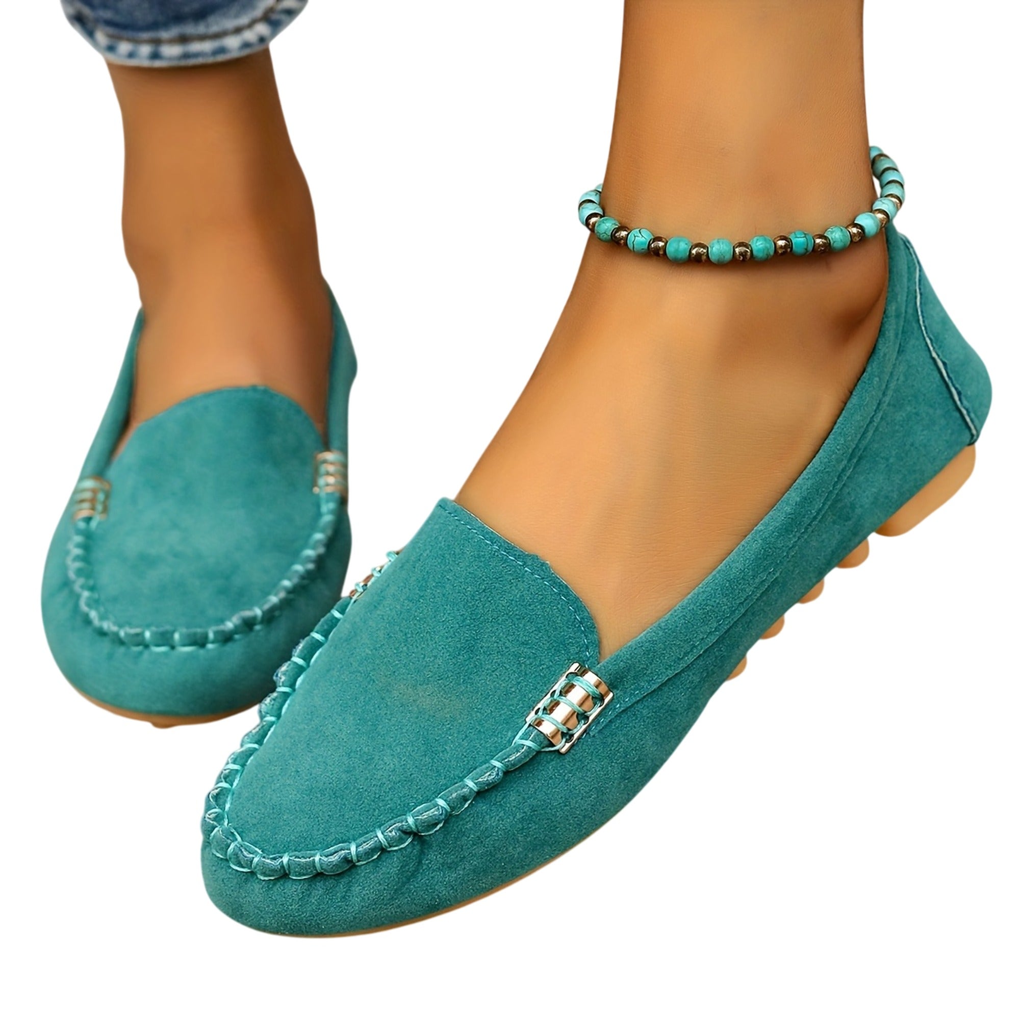 Atelier Rivelle | Mocassins Femme Cuir Souple Bout Rond Détails Métalliques Chic