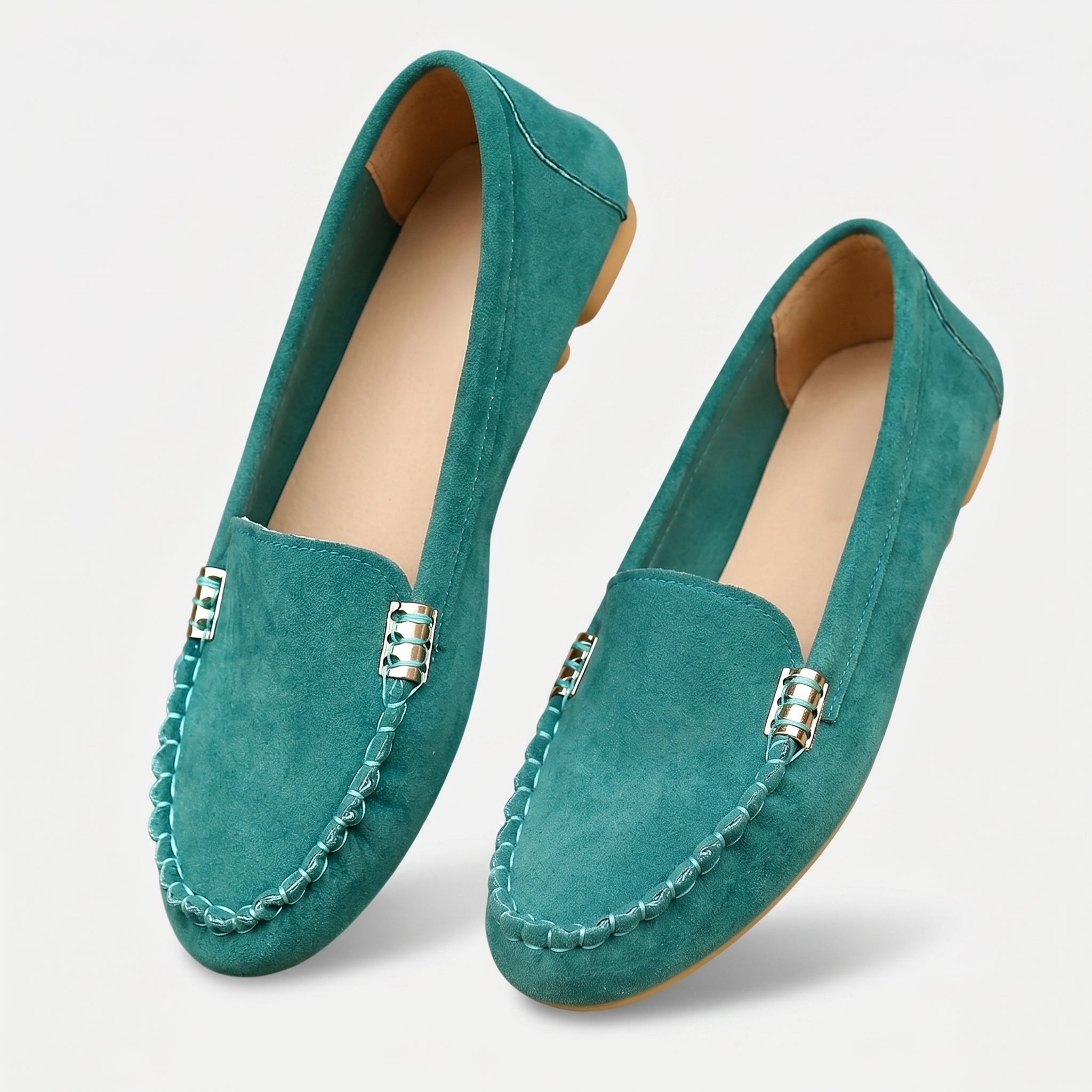 Atelier Rivelle | Mocassins Femme Cuir Souple Bout Rond Détails Métalliques Chic