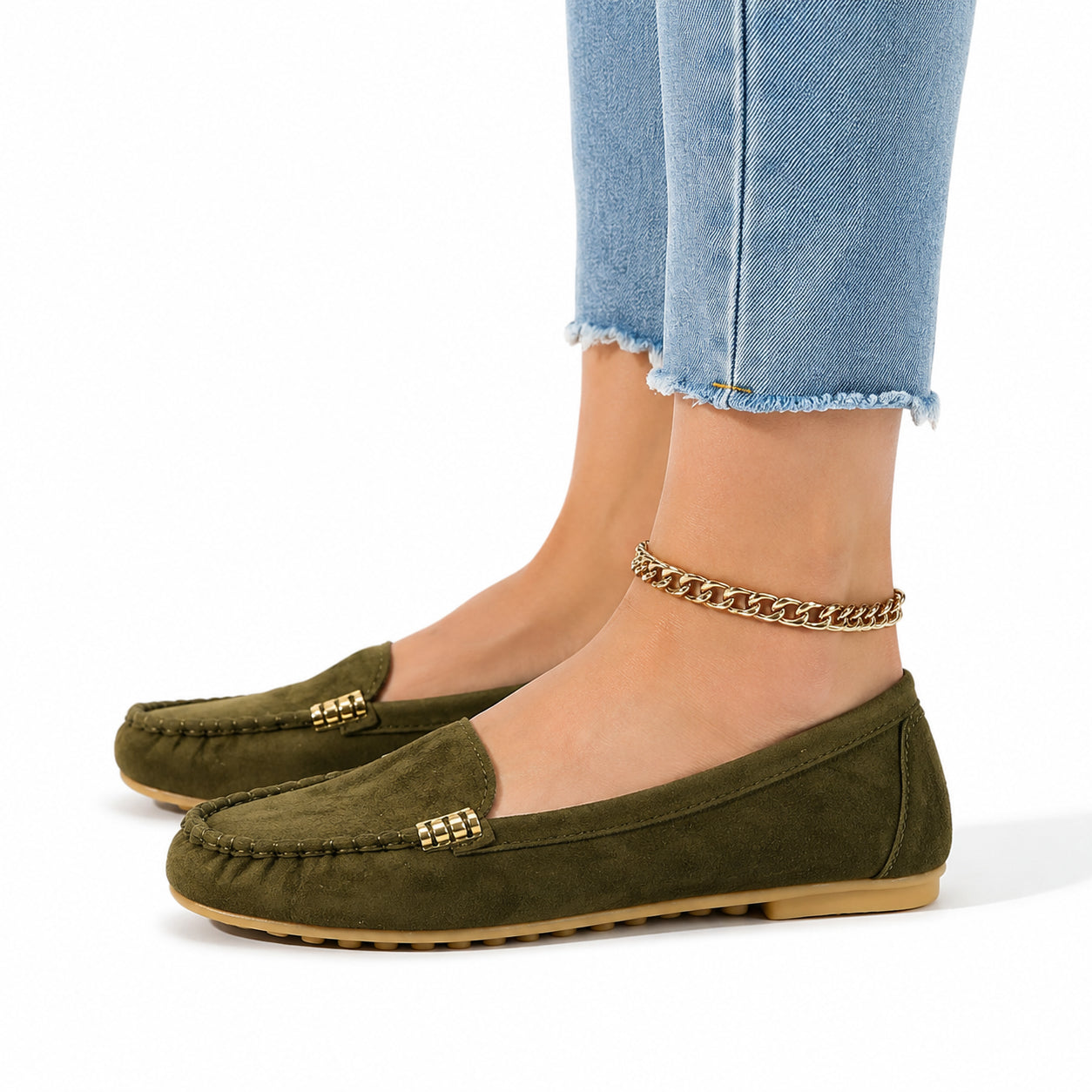 Atelier Rivelle | Mocassins Femme Cuir Souple Bout Rond Détails Métalliques Chic