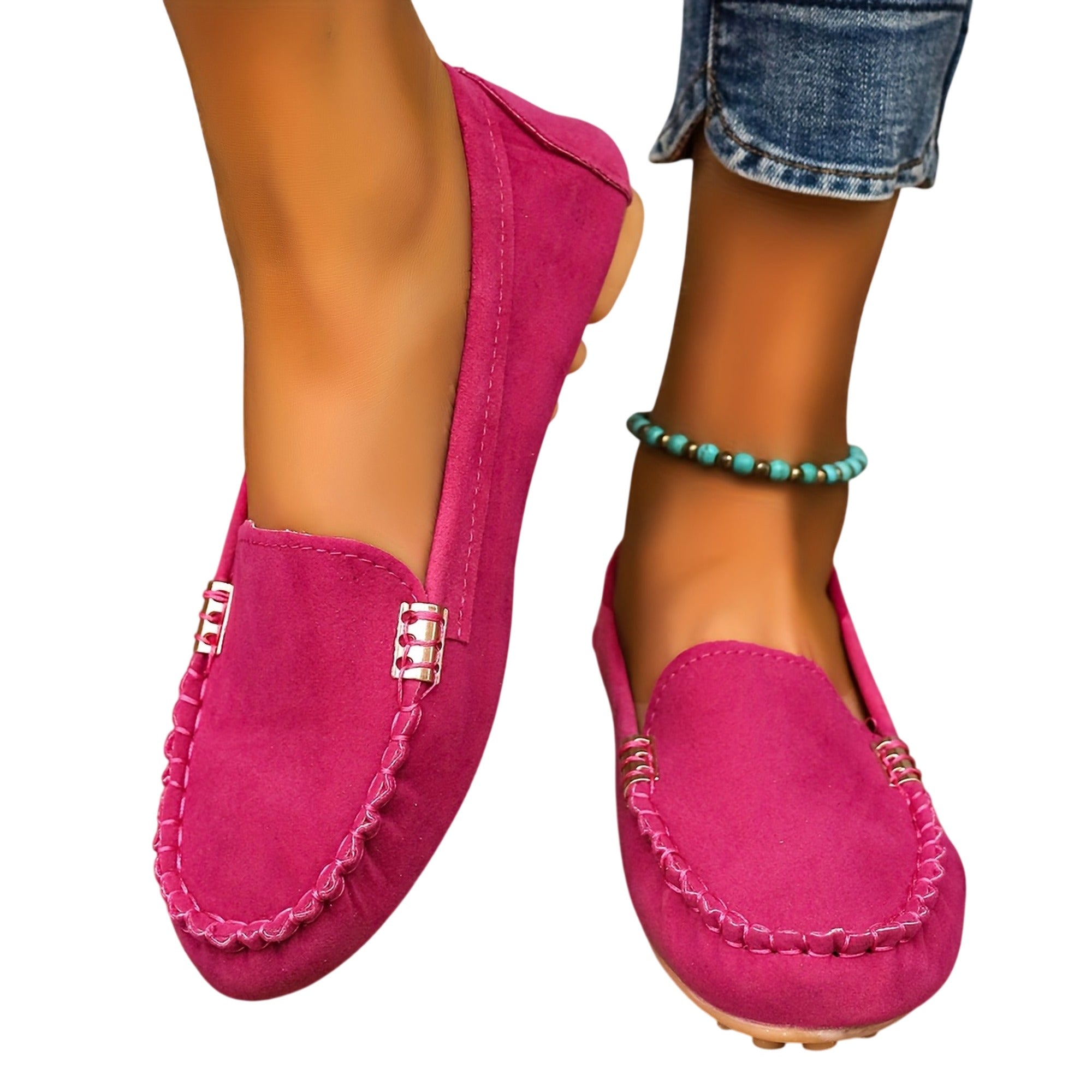 Atelier Rivelle | Mocassins Femme Cuir Souple Bout Rond Détails Métalliques Chic