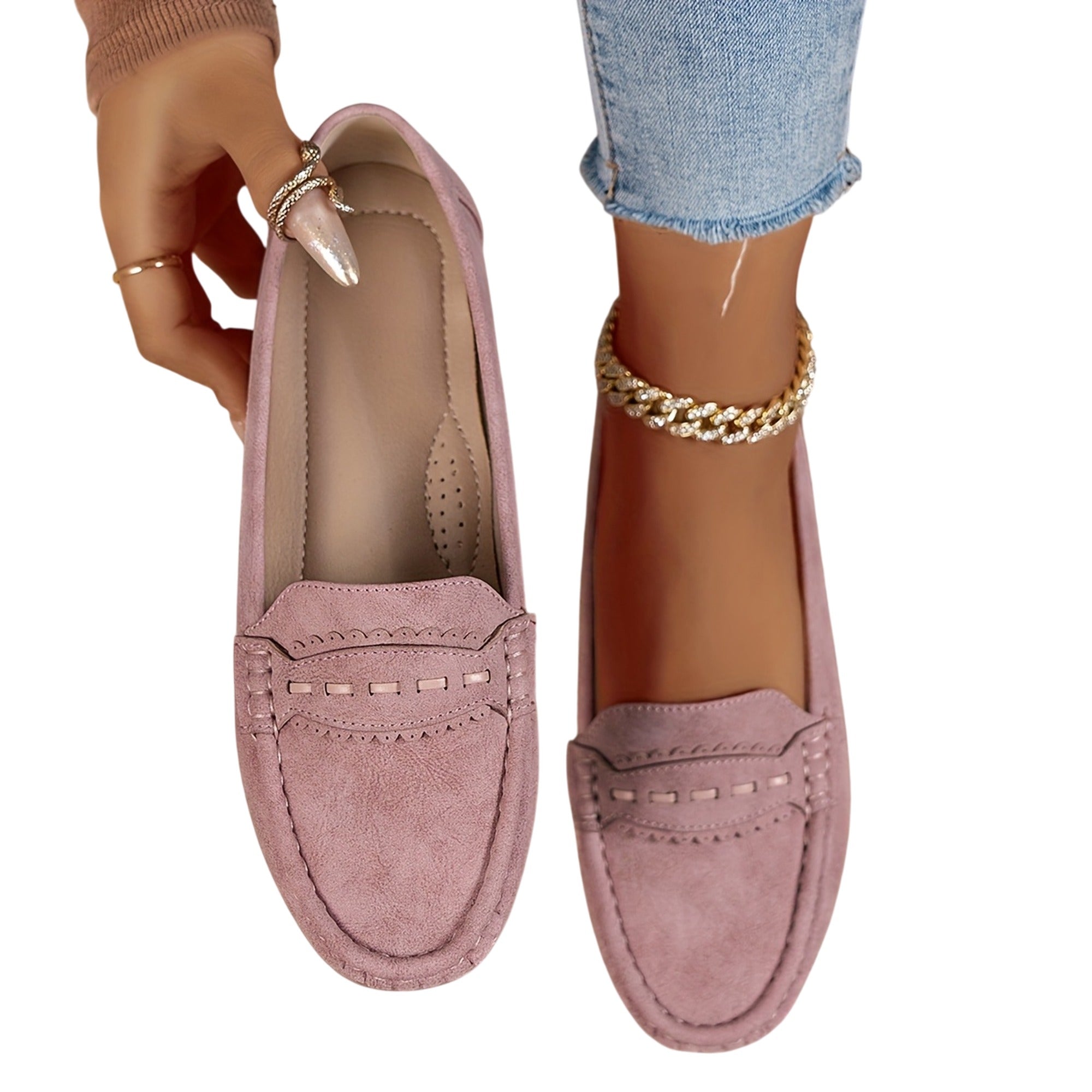 Atelier Rivelle | Mocassins Femme Grande Taille Confort Doux Nœud Couture Main