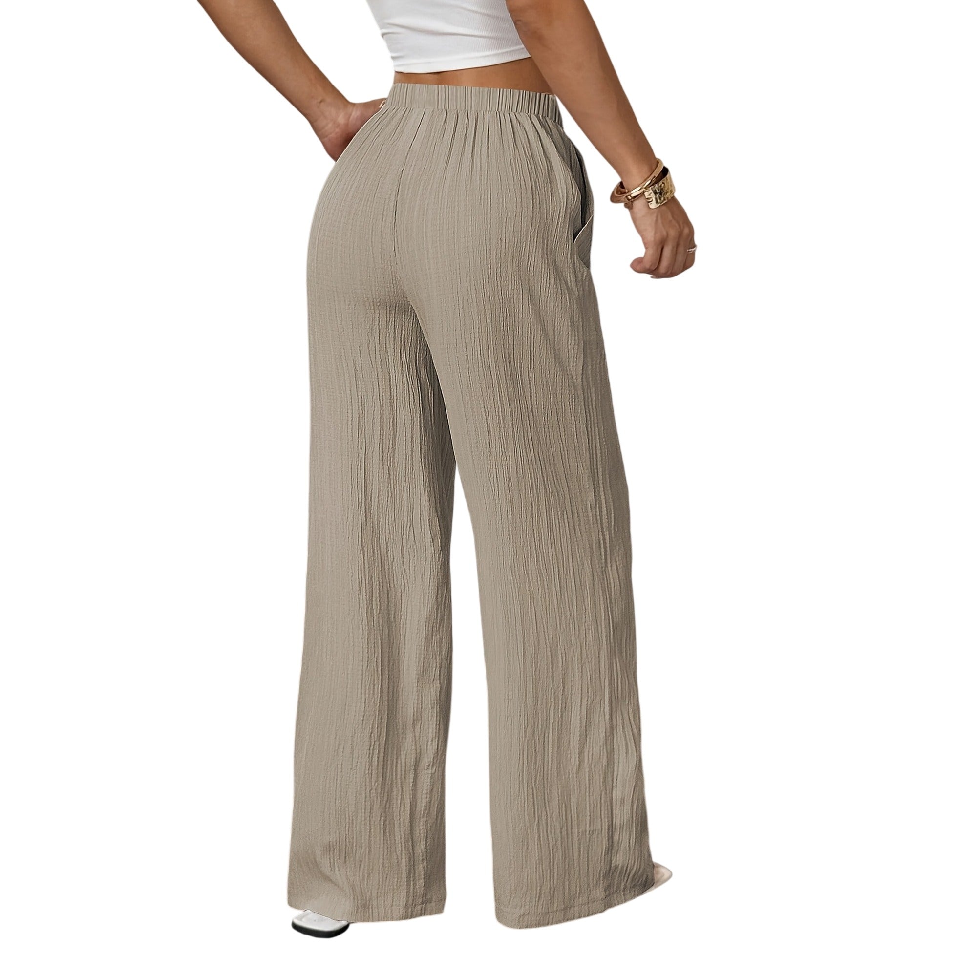 Atelier Rivelle | Pantalon Large Femme Été Fluide Élégant Uni