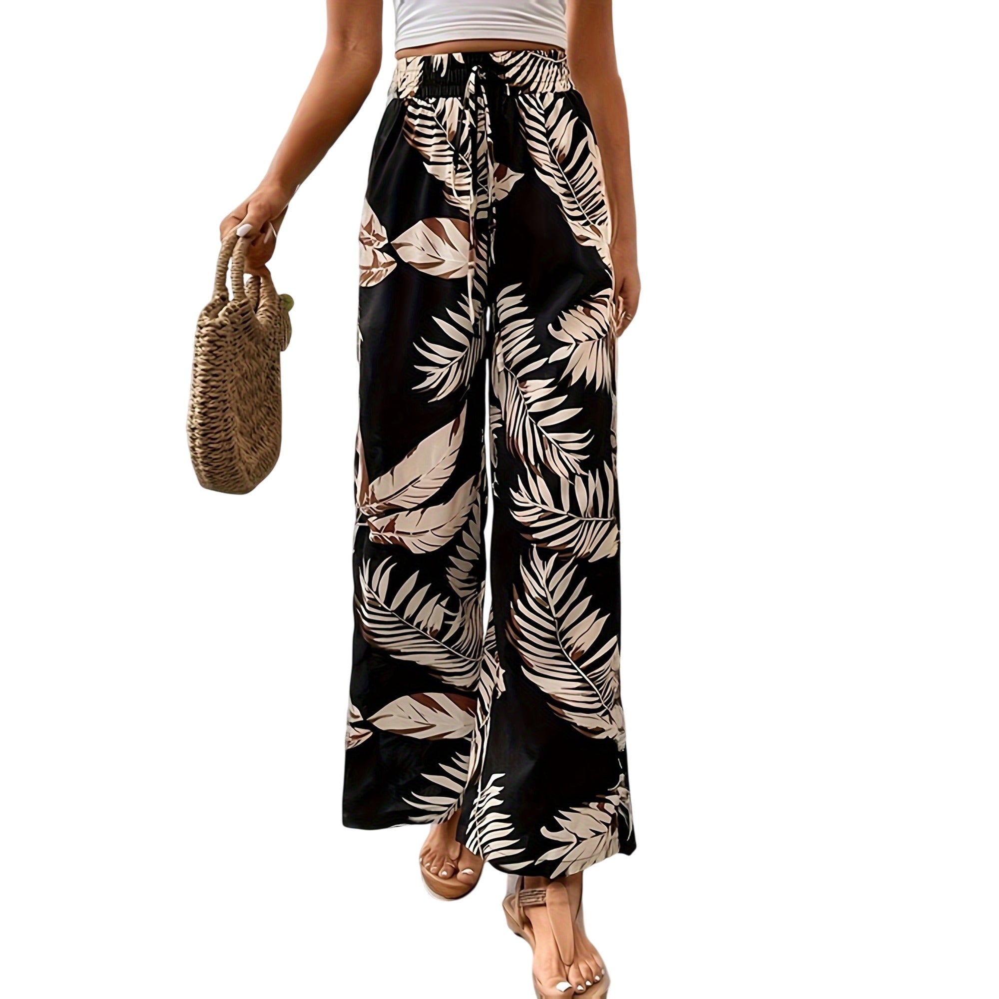 Atelier Rivelle | Pantalon Large Femme Fluide Imprimé Floral Chic
