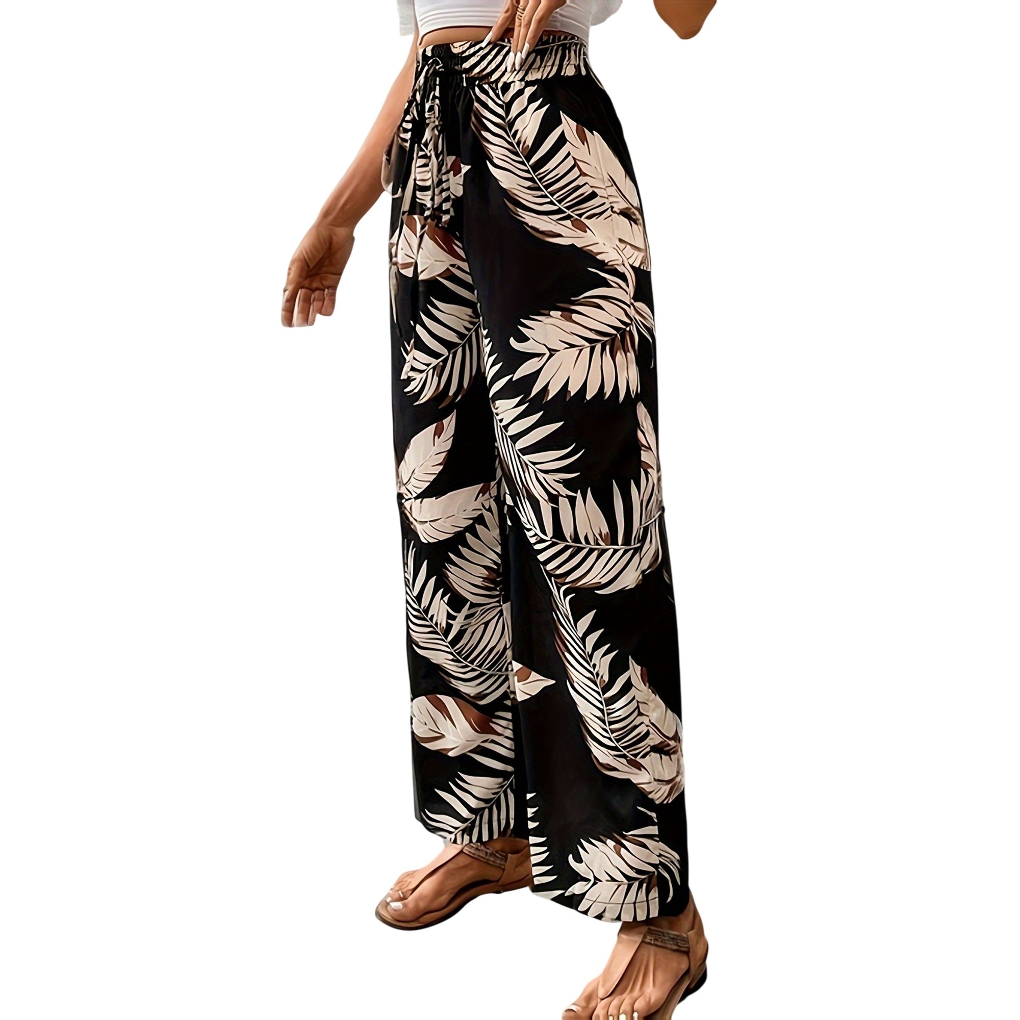 Atelier Rivelle | Pantalon Large Femme Fluide Imprimé Floral Chic