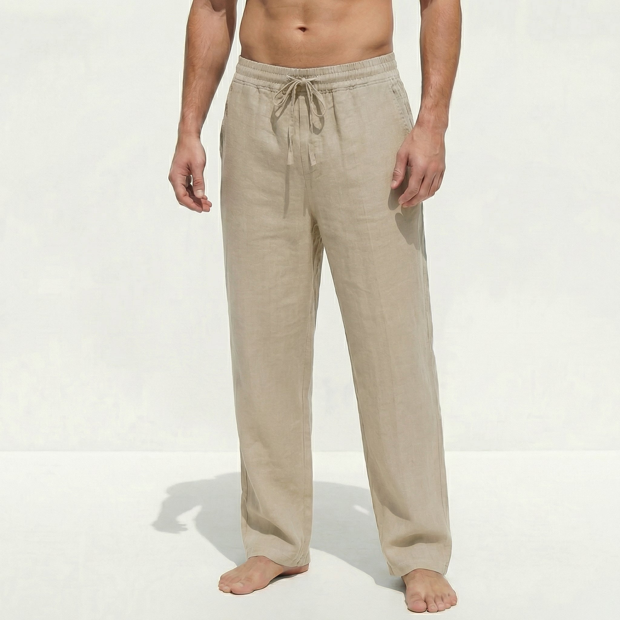 Atelier Rivelle | Pantalon Lin Homme Été Léger Respirant Taille Élastique