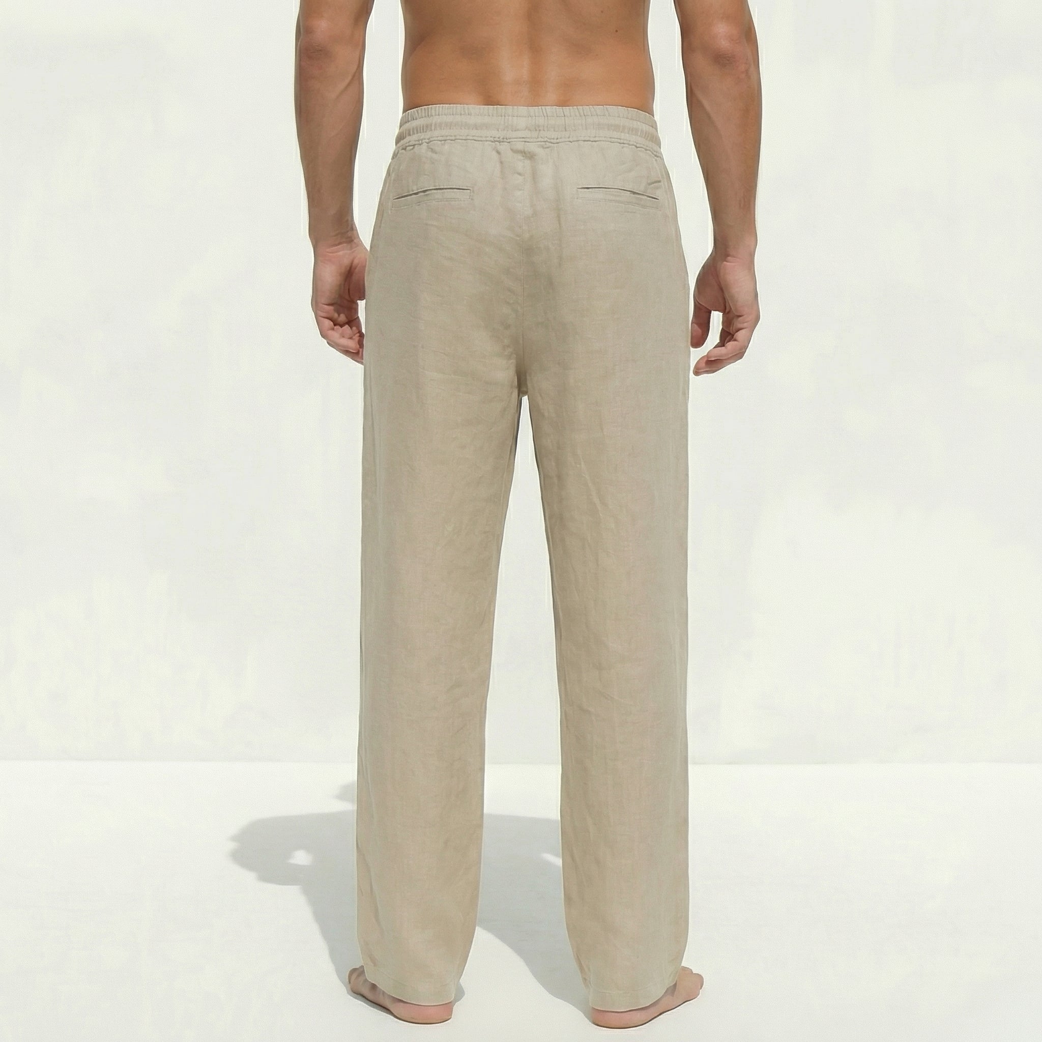 Atelier Rivelle | Pantalon Lin Homme Été Léger Respirant Taille Élastique