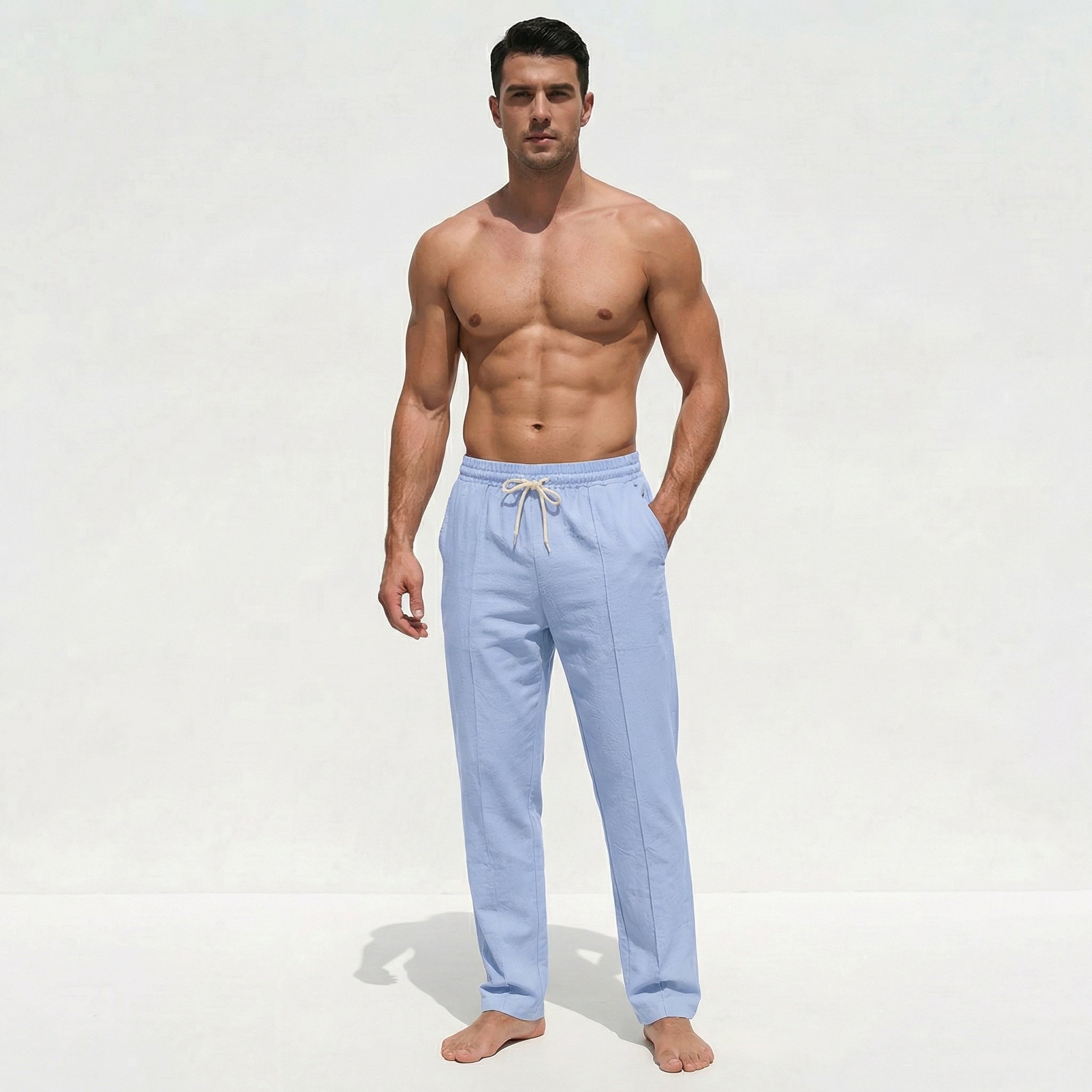 Atelier Rivelle | Pantalon Lin Homme Été Léger Respirant Vacances Plage