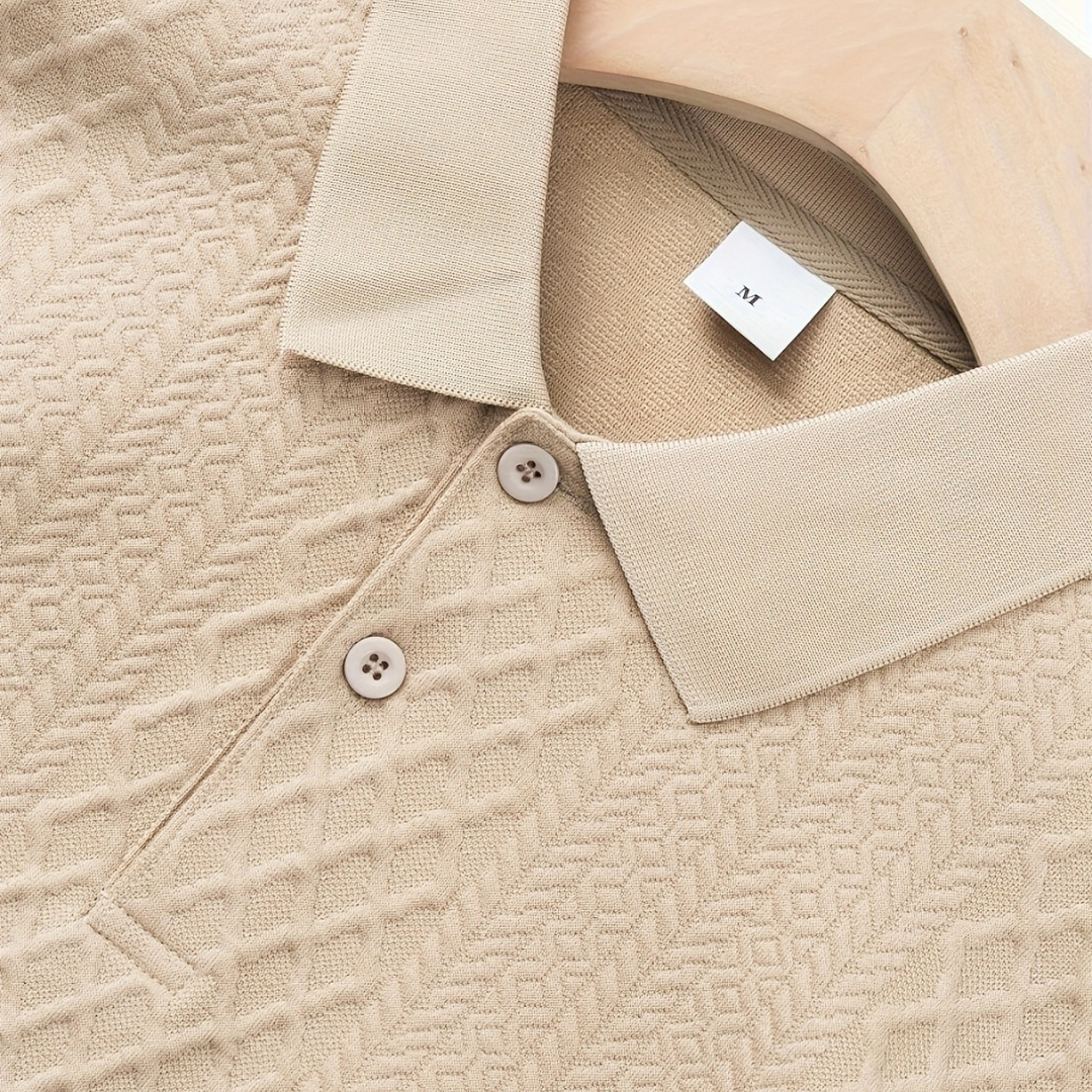 Atelier Rivelle | Polo Col Roulé Homme Automne Hiver Élégant Classique Boutonné