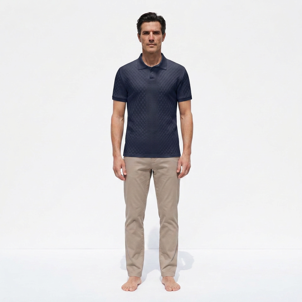 Atelier Rivelle | Polo Col Roulé Homme Automne Hiver Élégant Classique Boutonné