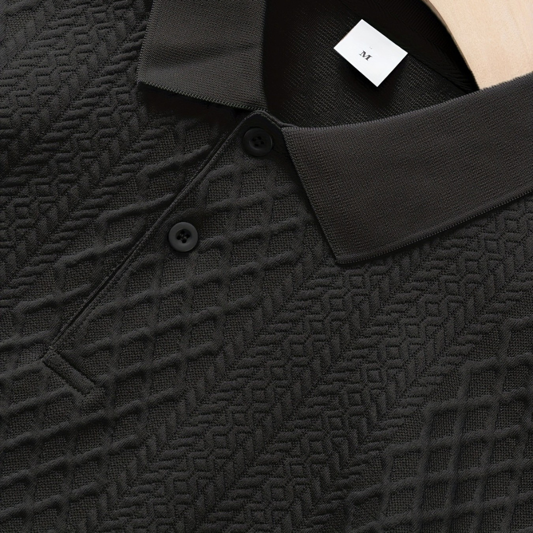 Atelier Rivelle | Polo Col Roulé Homme Automne Hiver Élégant Classique Boutonné