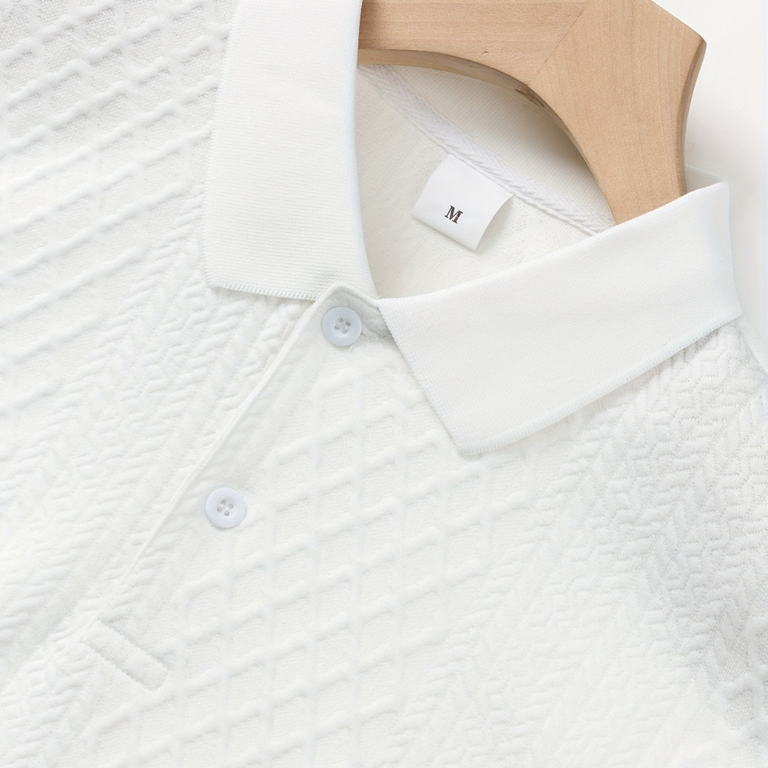 Atelier Rivelle | Polo Col Roulé Homme Automne Hiver Élégant Classique Boutonné