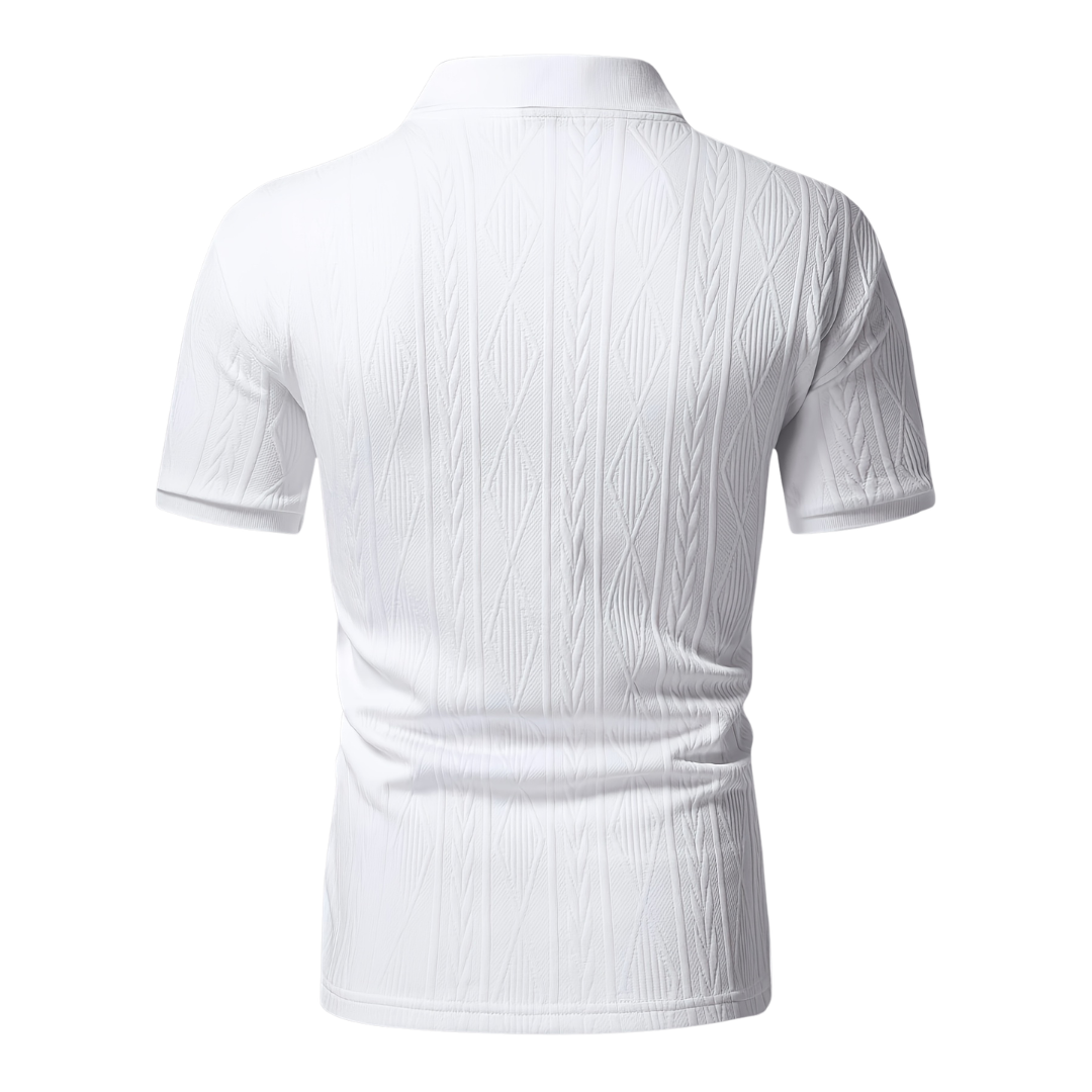 Atelier Rivelle | Polo Homme Été Jacquard Classique Manches Courtes Chic
