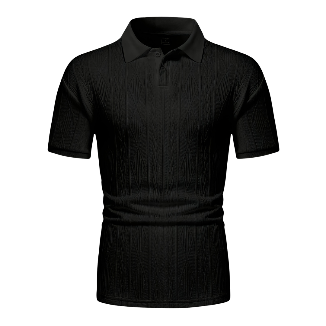 Atelier Rivelle | Polo Homme Été Jacquard Classique Manches Courtes Chic