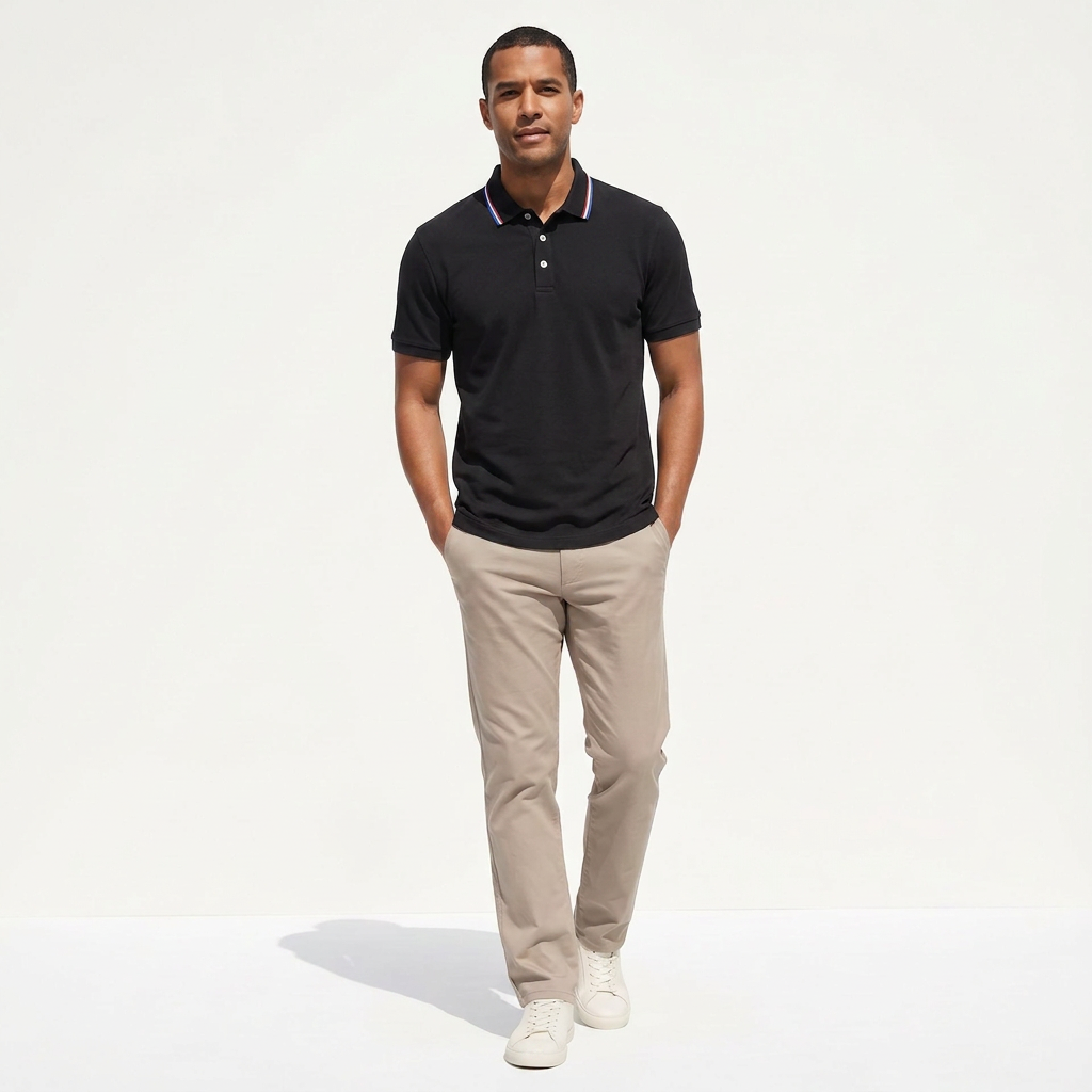 Atelier Rivelle | Polo Homme Été Manches Courtes Décontracté Classique