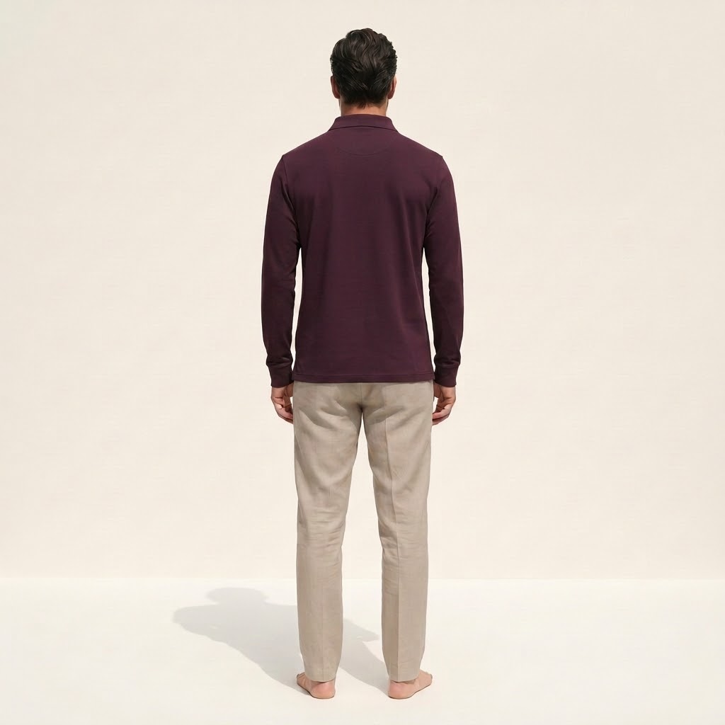 Atelier Rivelle | Polo Homme Hiver Élégant Manches Longues Imprimé