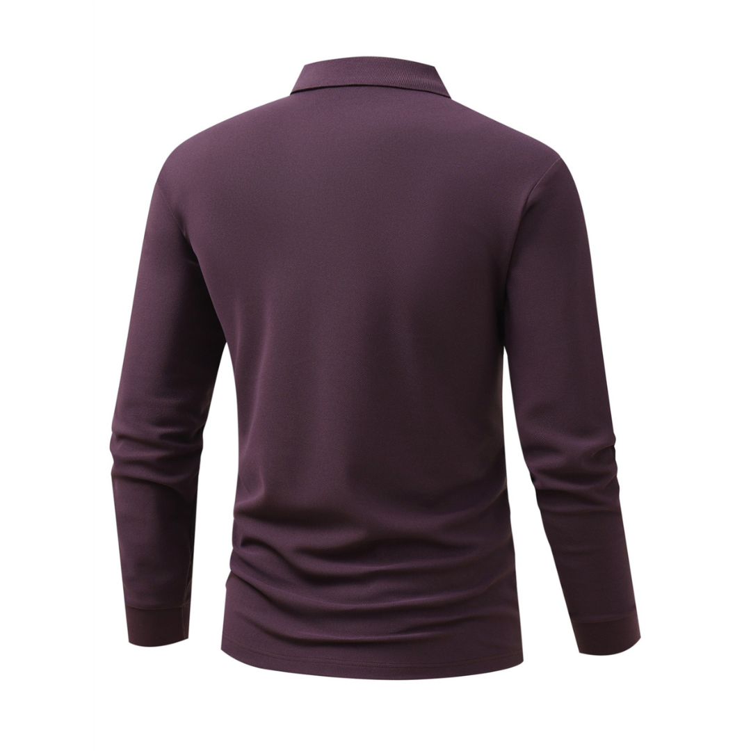 Atelier Rivelle | Polo Homme Hiver Élégant Manches Longues Imprimé