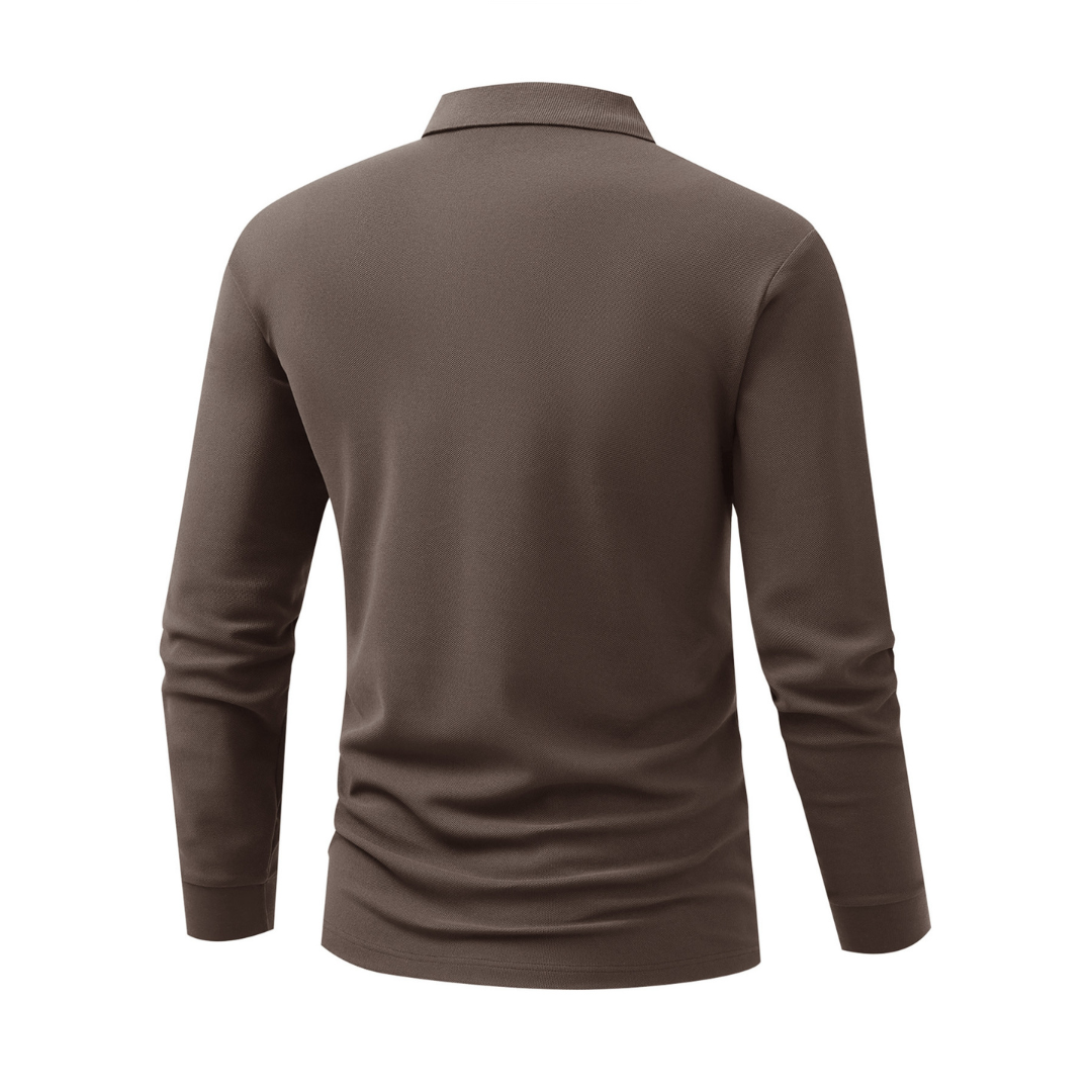 Atelier Rivelle | Polo Homme Hiver Élégant Manches Longues Imprimé