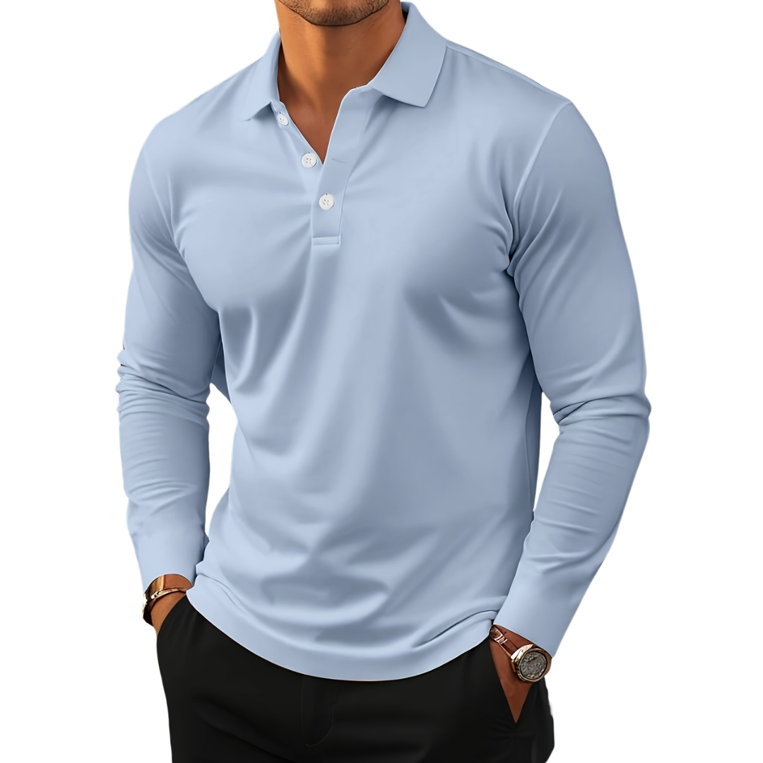Atelier Rivelle | Polo Homme Manches Longues Décontracté Élégant