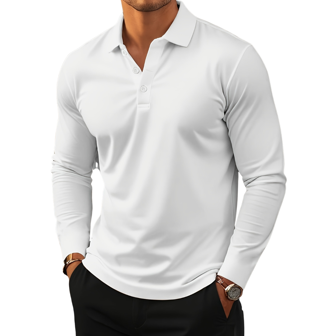 Atelier Rivelle | Polo Homme Manches Longues Décontracté Élégant