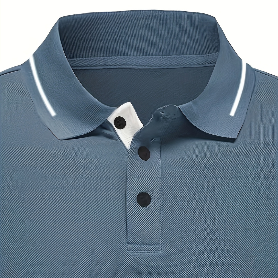 Atelier Rivelle | Polo Maille Homme Manches Longues Tricot Côtelé Élégant