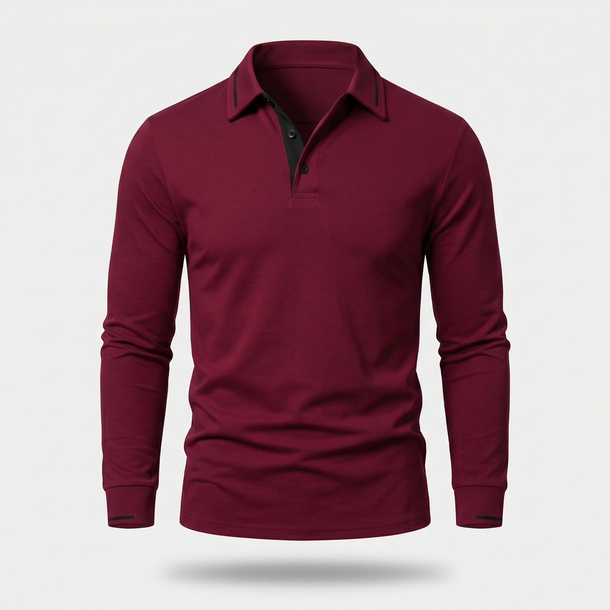 Atelier Rivelle | Polo Maille Homme Manches Longues Tricot Côtelé Élégant