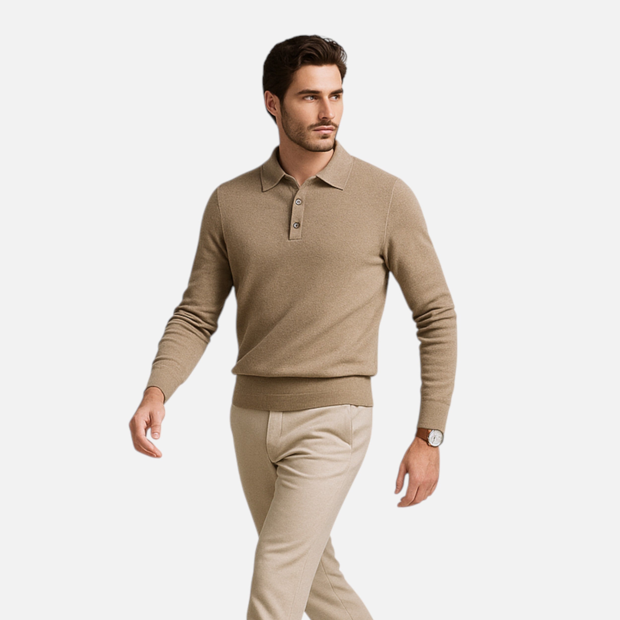 Atelier Rivelle | Pull Homme Col Polo Maille Épaisse Confort